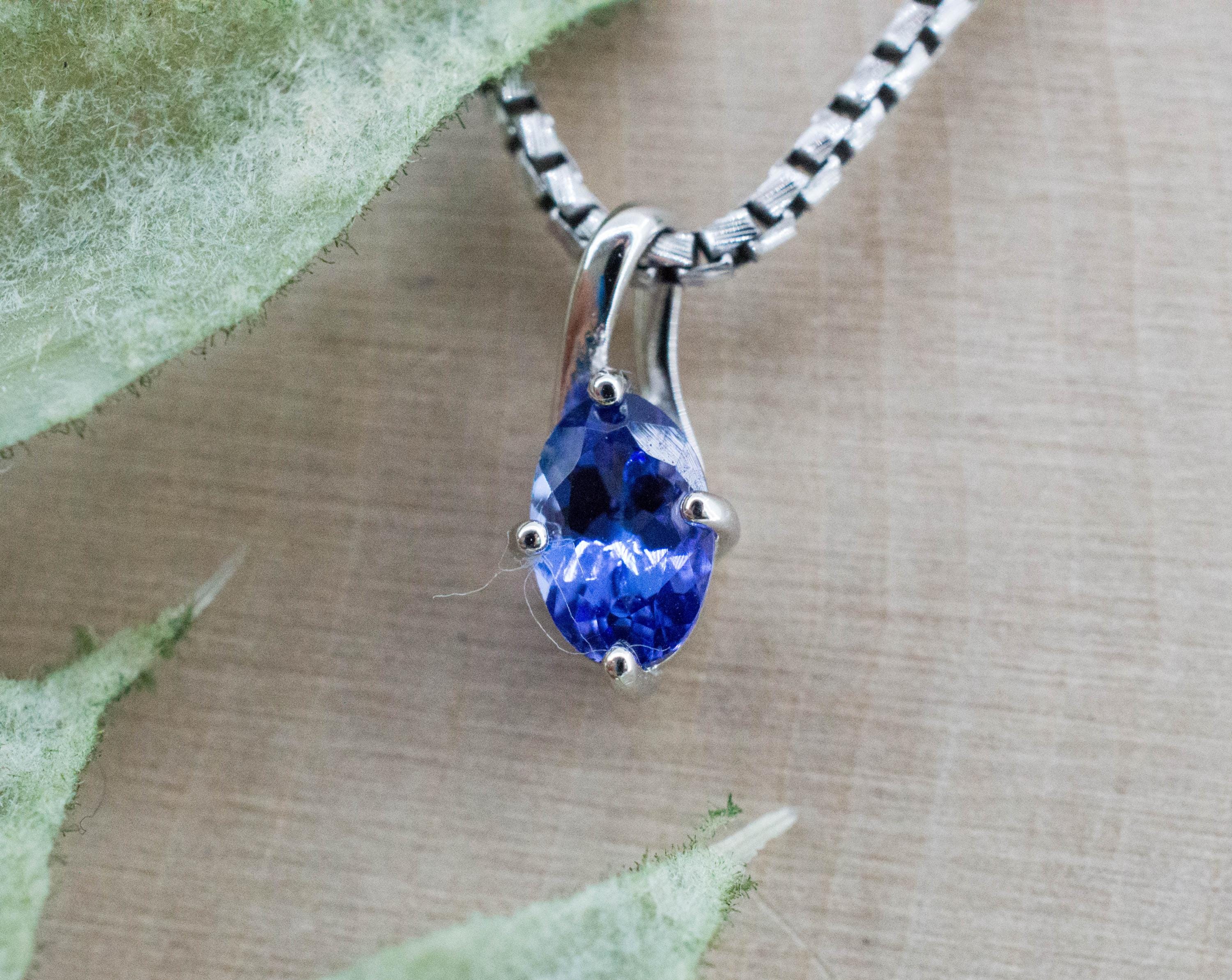 Tanzanite Pendant; Natural Tanzania Tanzanite; 0.500cts - Mark Oliver Gems