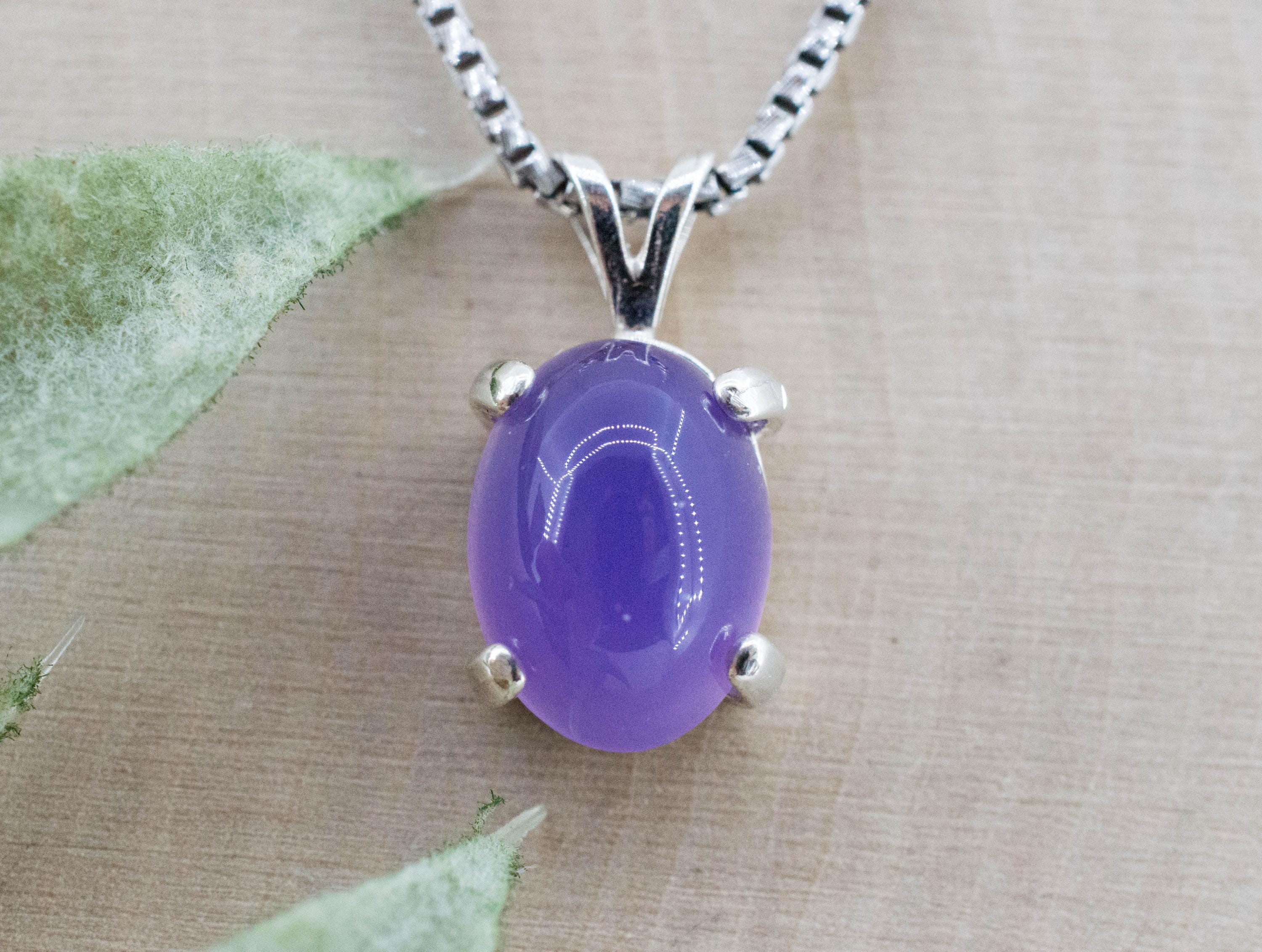 Purple Chalcedony Pendant; Natural Untreated Ethiopia Agate; 3.350cts - Mark Oliver Gems