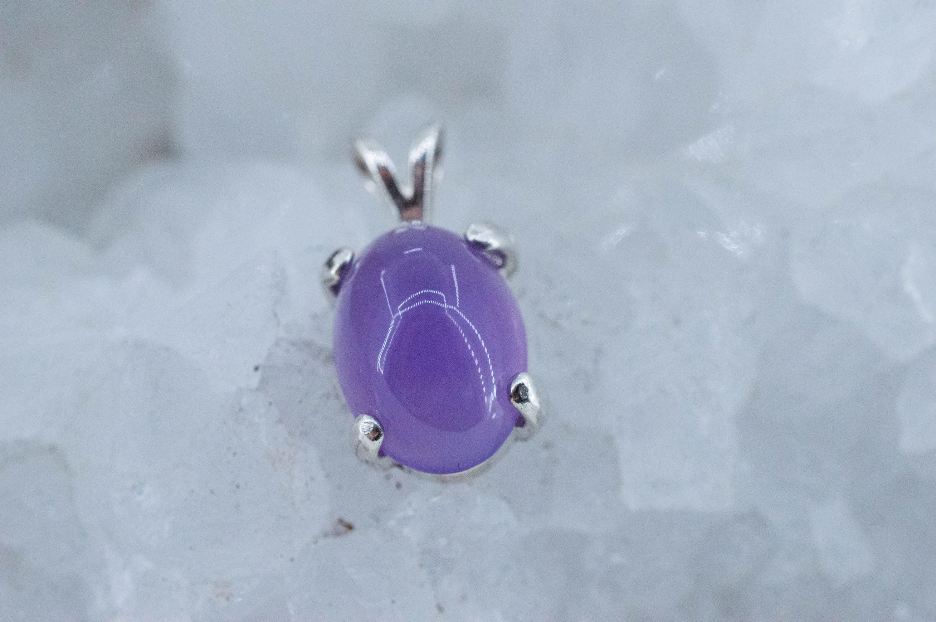 Purple Chalcedony Pendant; Natural Untreated Ethiopia Agate; 3.350cts - Mark Oliver Gems