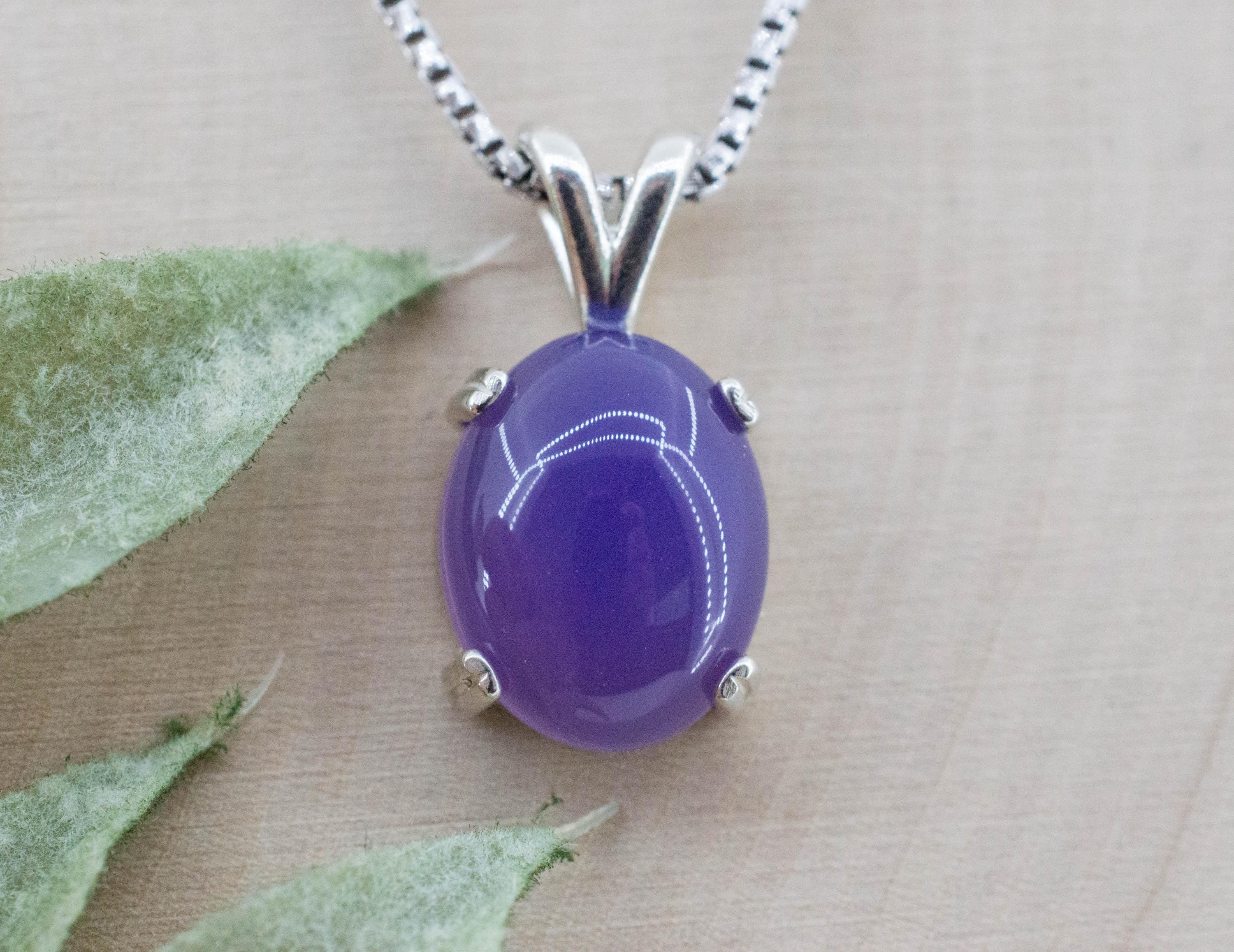 Purple Chalcedony Pendant; Natural Untreated Ethiopia Agate; 5.285cts - Mark Oliver Gems