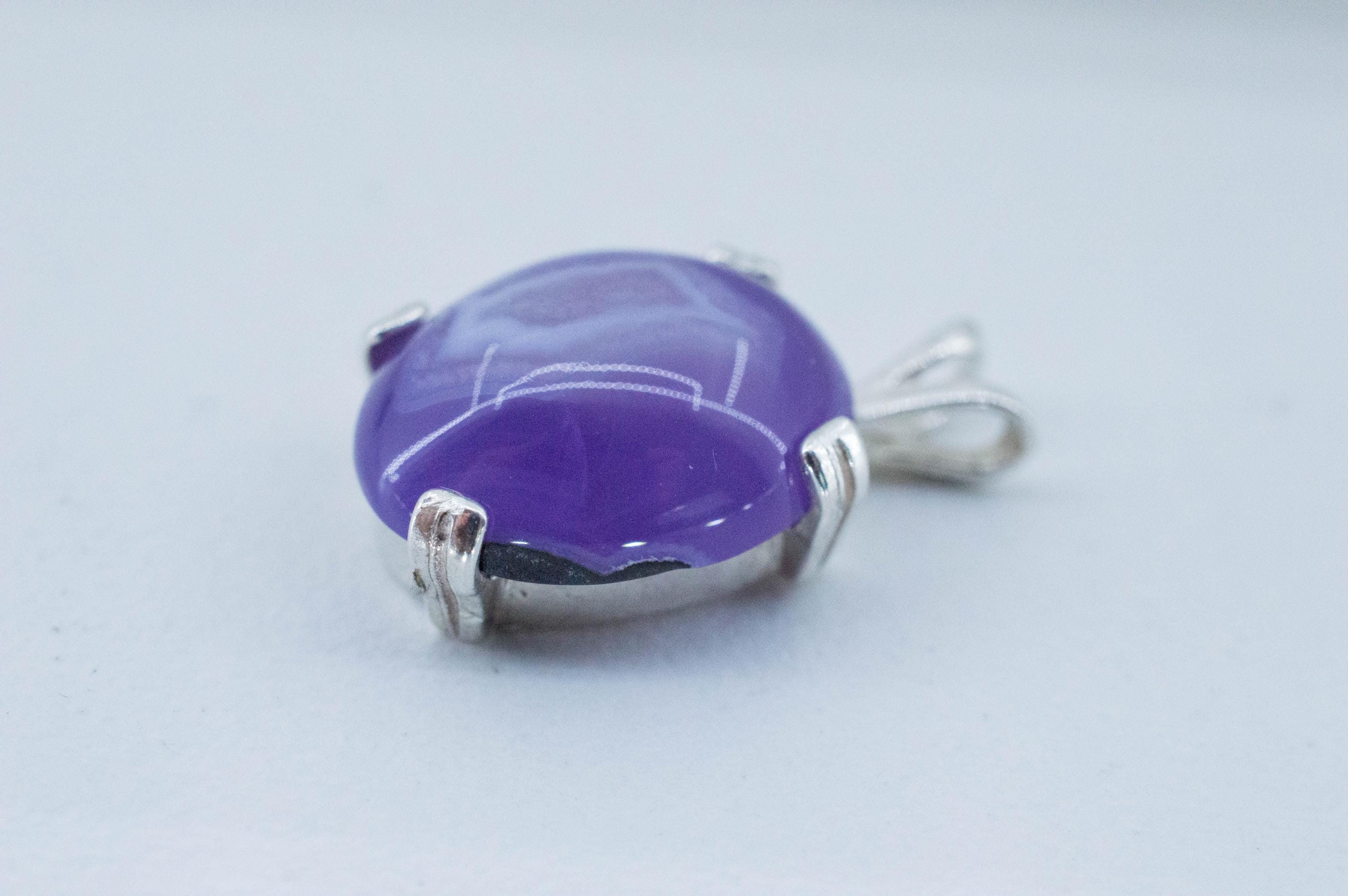 Purple Chalcedony Pendant; Natural Untreated Ethiopia Agate; 5.880cts - Mark Oliver Gems