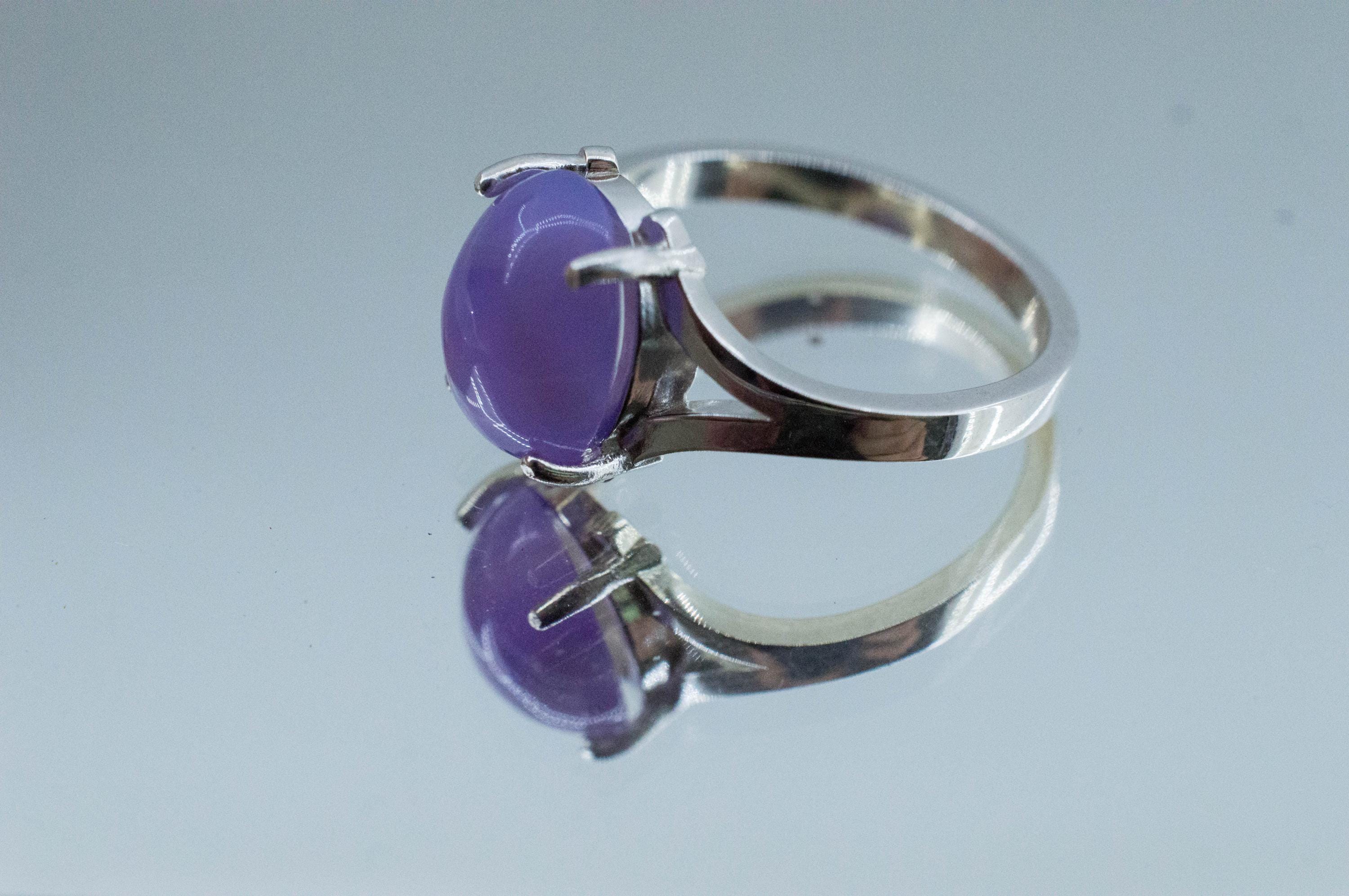 Purple Chalcedony Ring; Natural Untreated Ethiopia Agate; 2.635cts - Mark Oliver Gems