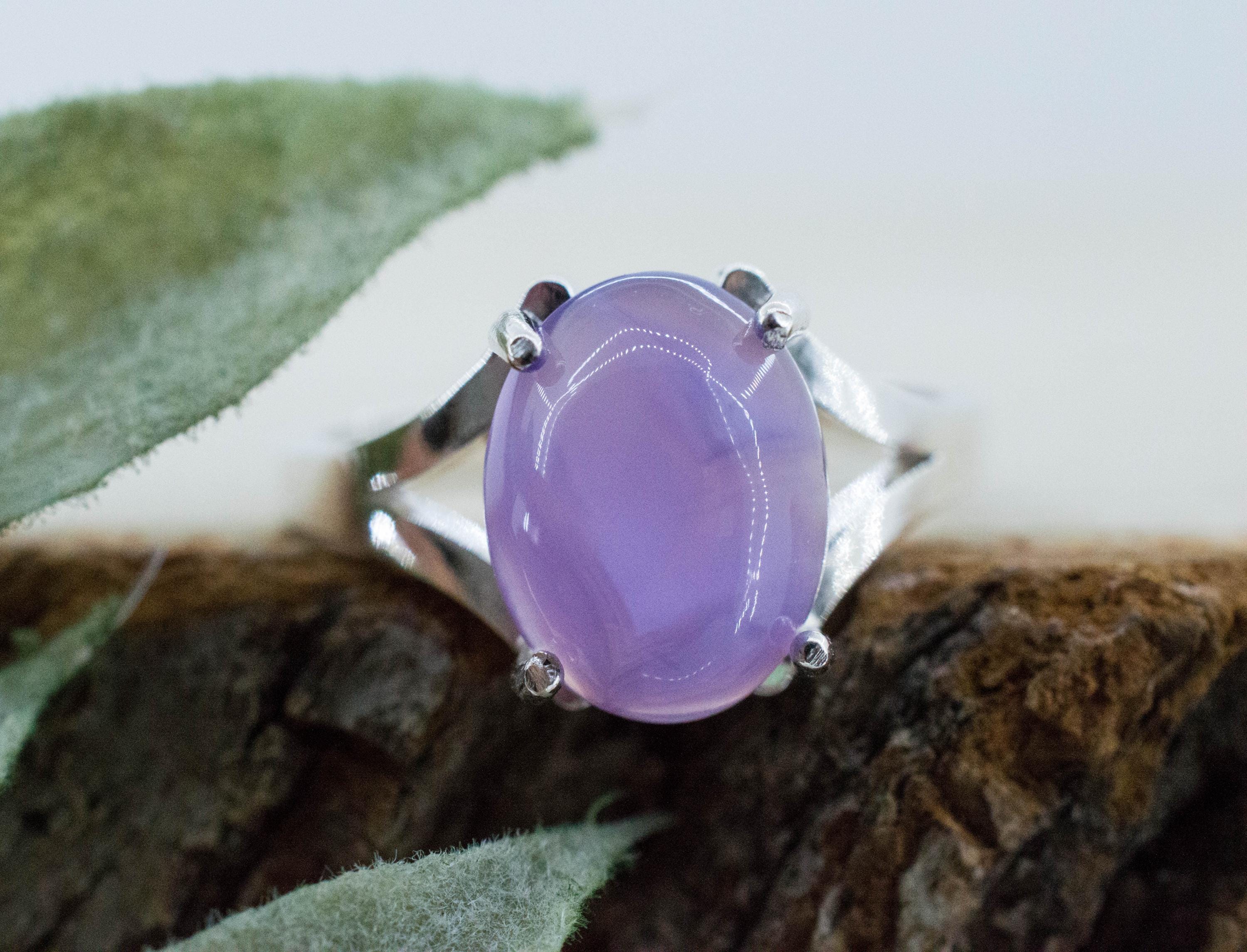 Purple Chalcedony Ring; Natural Untreated Ethiopia Agate; 2.635cts - Mark Oliver Gems