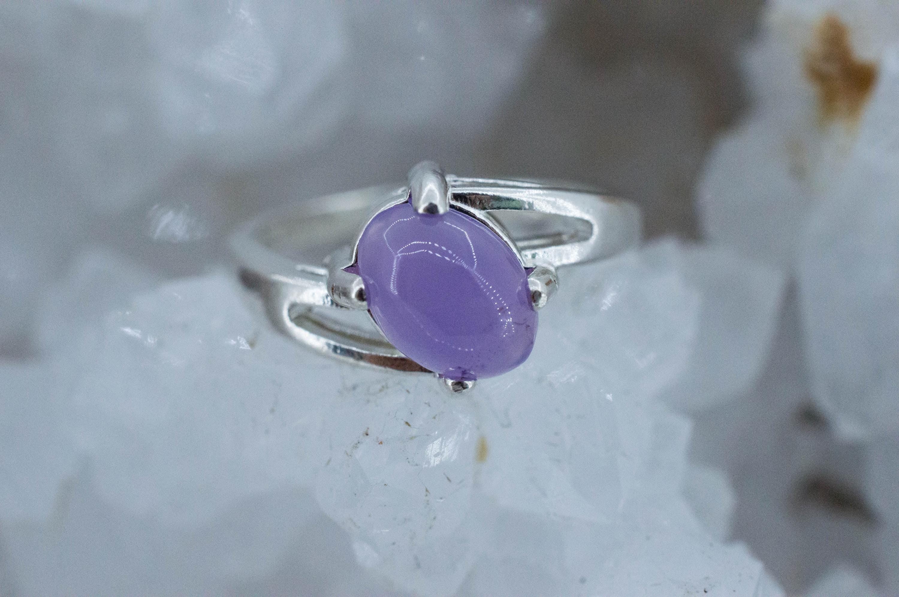 Purple Chalcedony Ring; Natural Untreated Ethiopia Agate; 1.700cts - Mark Oliver Gems