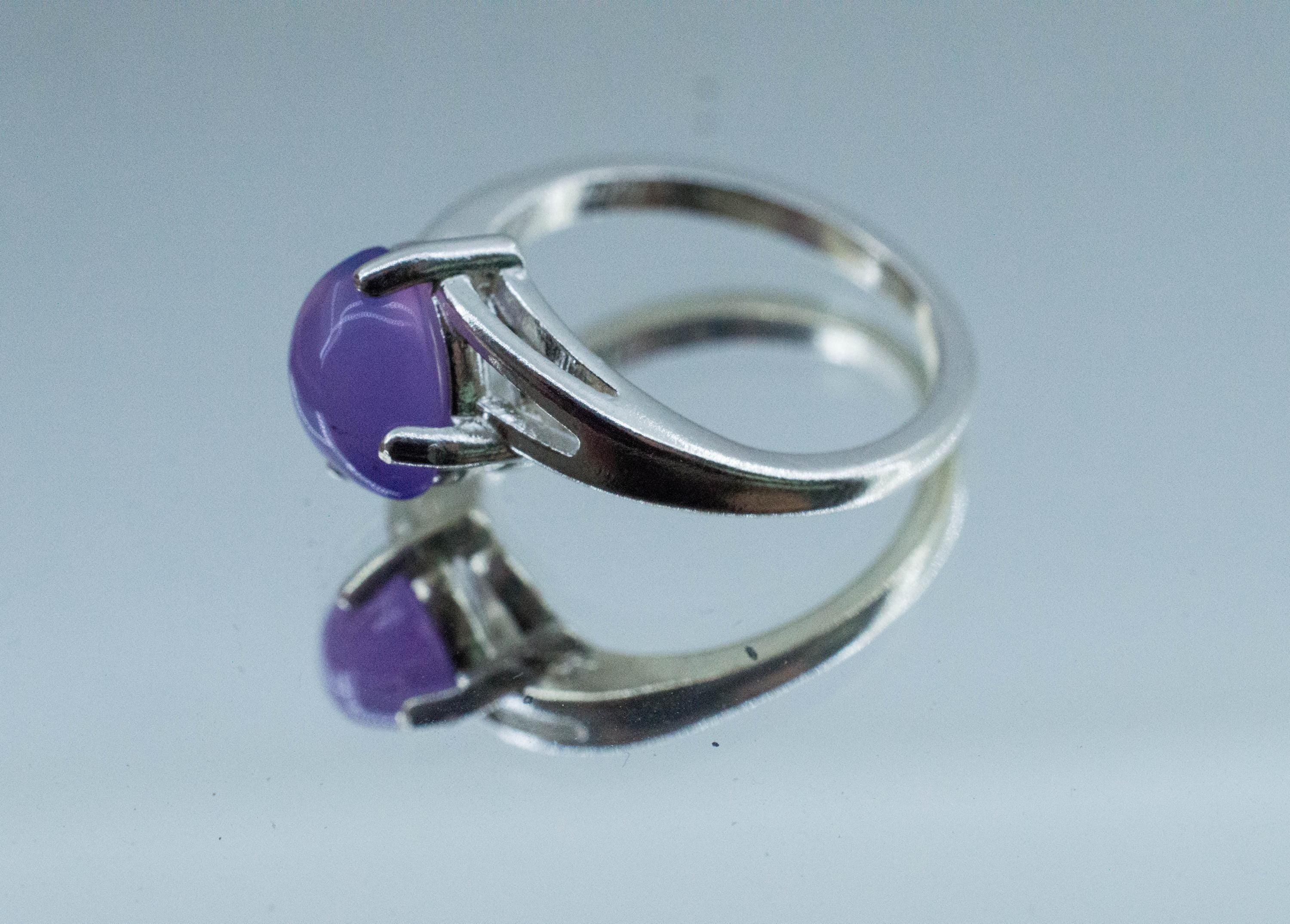 Purple Chalcedony Ring; Natural Untreated Ethiopia Agate; 1.700cts - Mark Oliver Gems