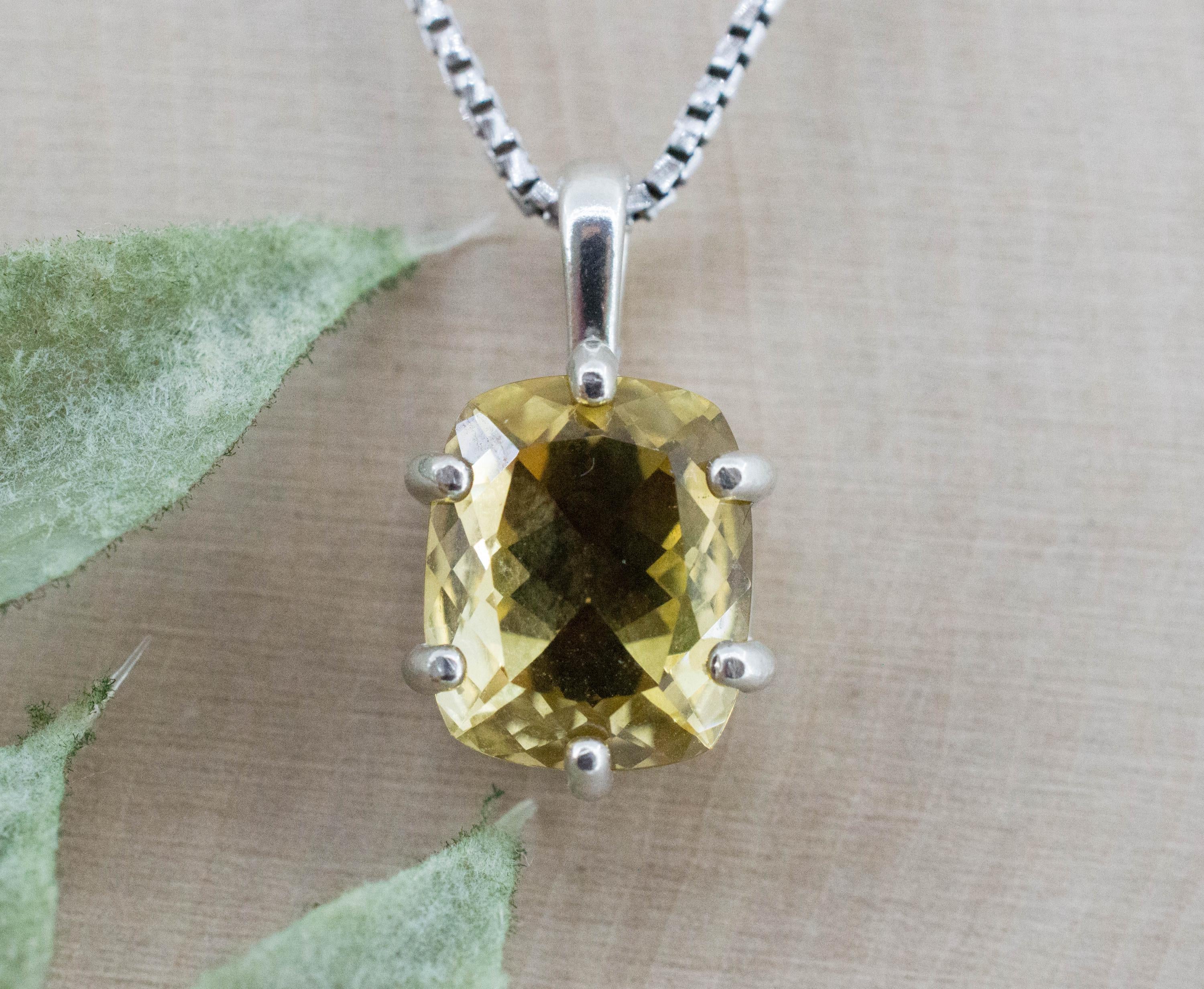 Citrine Pendant; Natural Untreated Congo Citrine; 4.935cts - Mark Oliver Gems