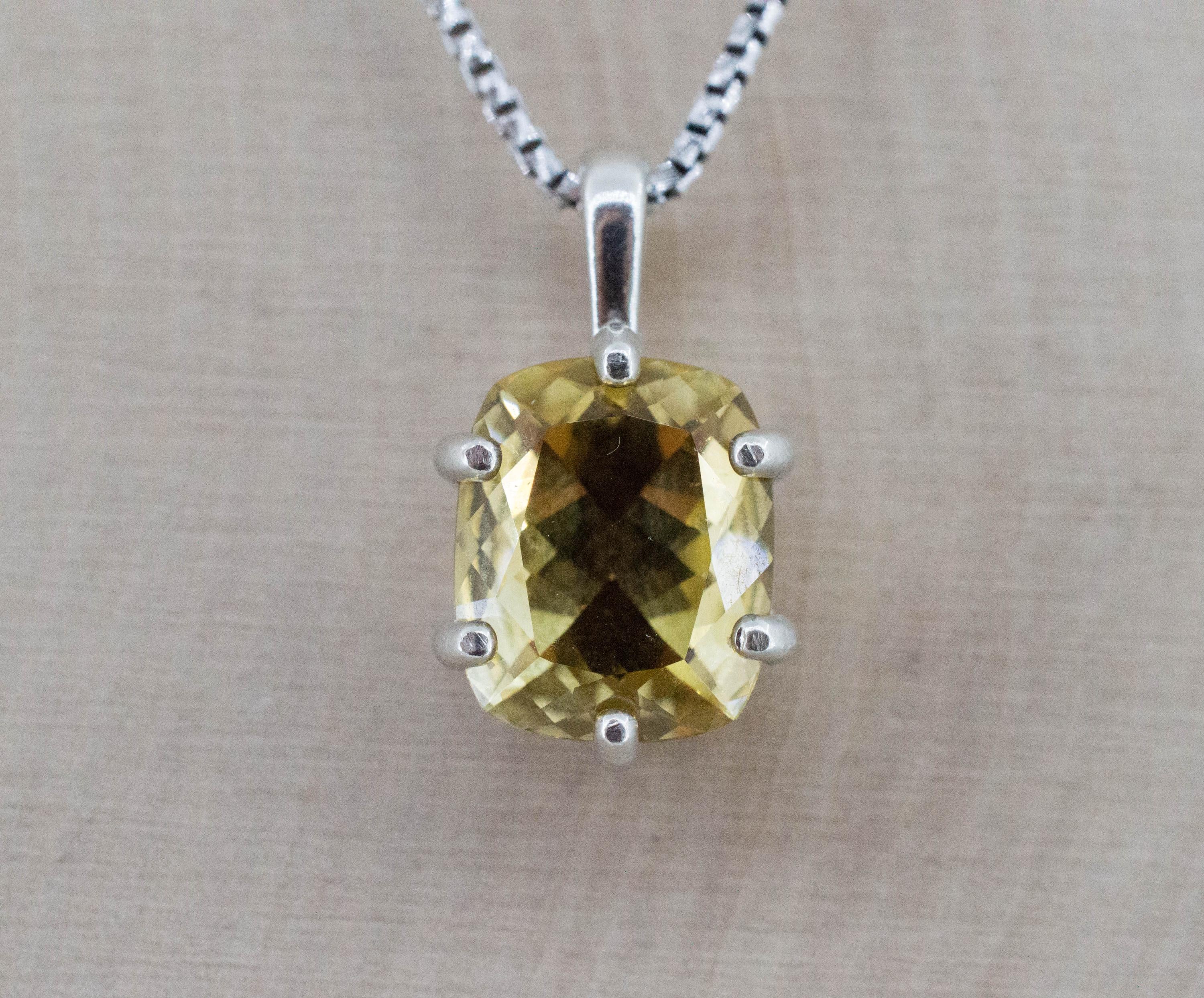 Citrine Pendant; Natural Untreated Congo Citrine; 4.935cts - Mark Oliver Gems