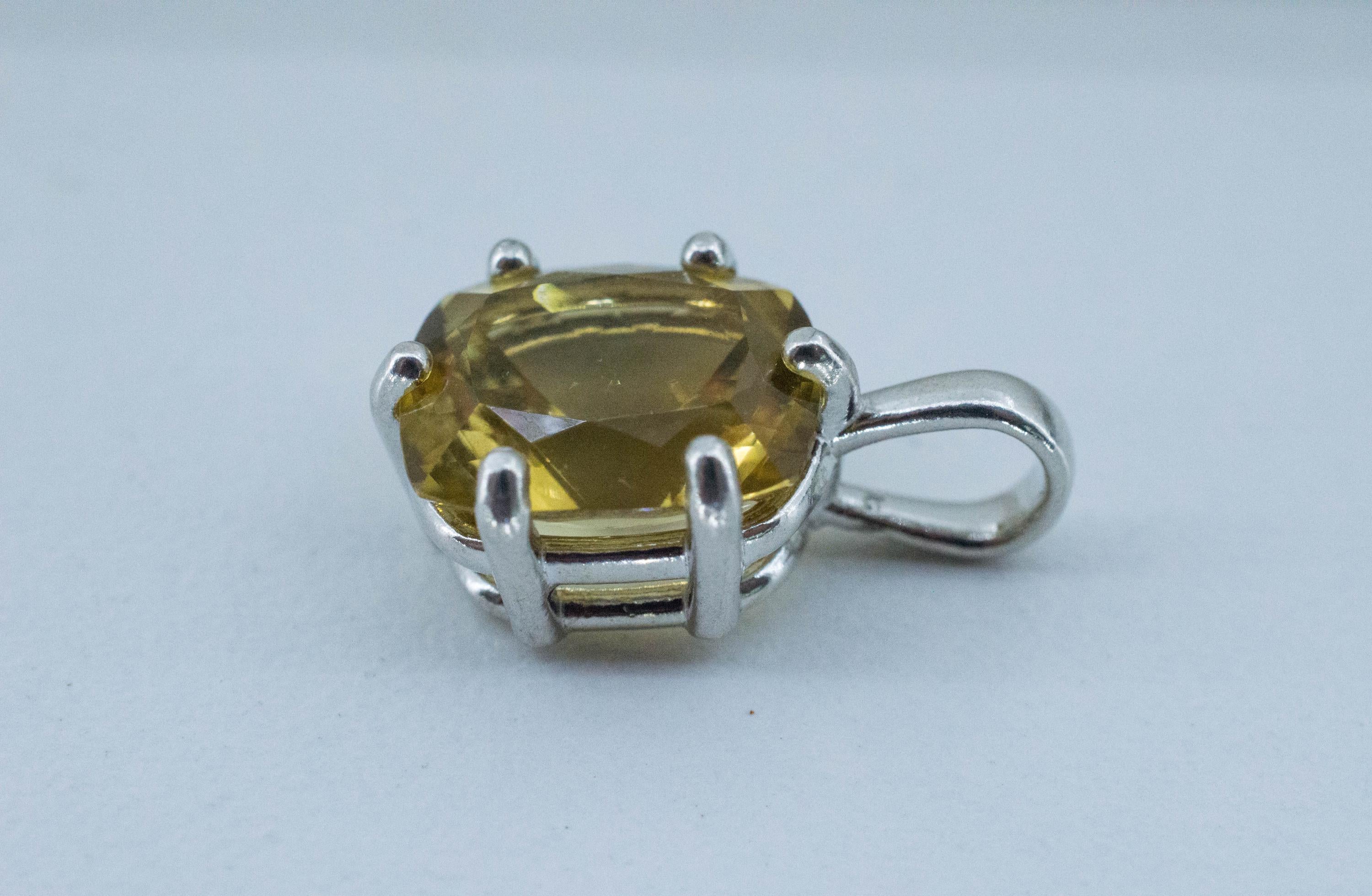 Citrine Pendant; Natural Untreated Congo Citrine; 4.935cts - Mark Oliver Gems