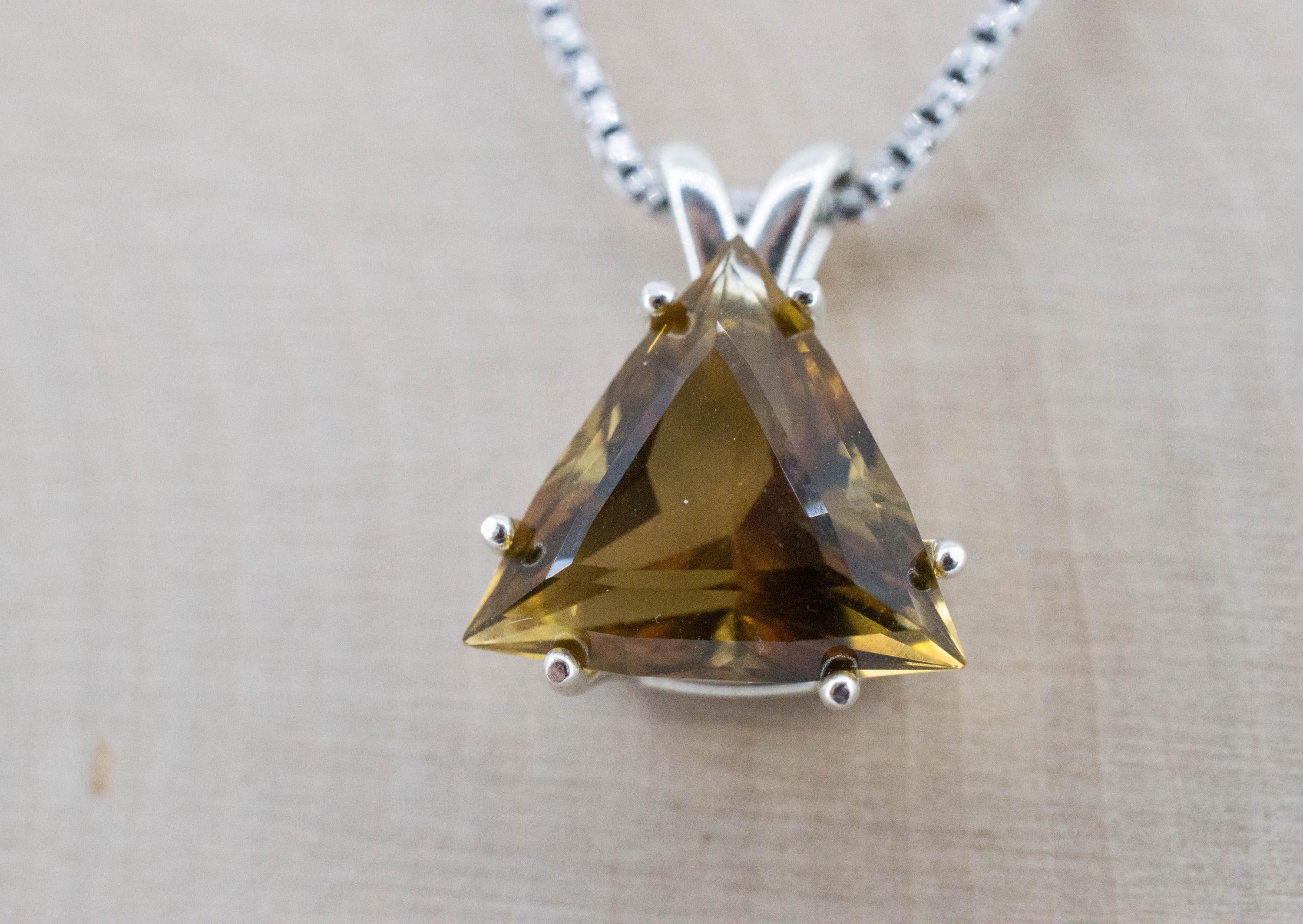 Citrine Pendant; Natural Untreated Congo Citrine; 5.225cts - Mark Oliver Gems