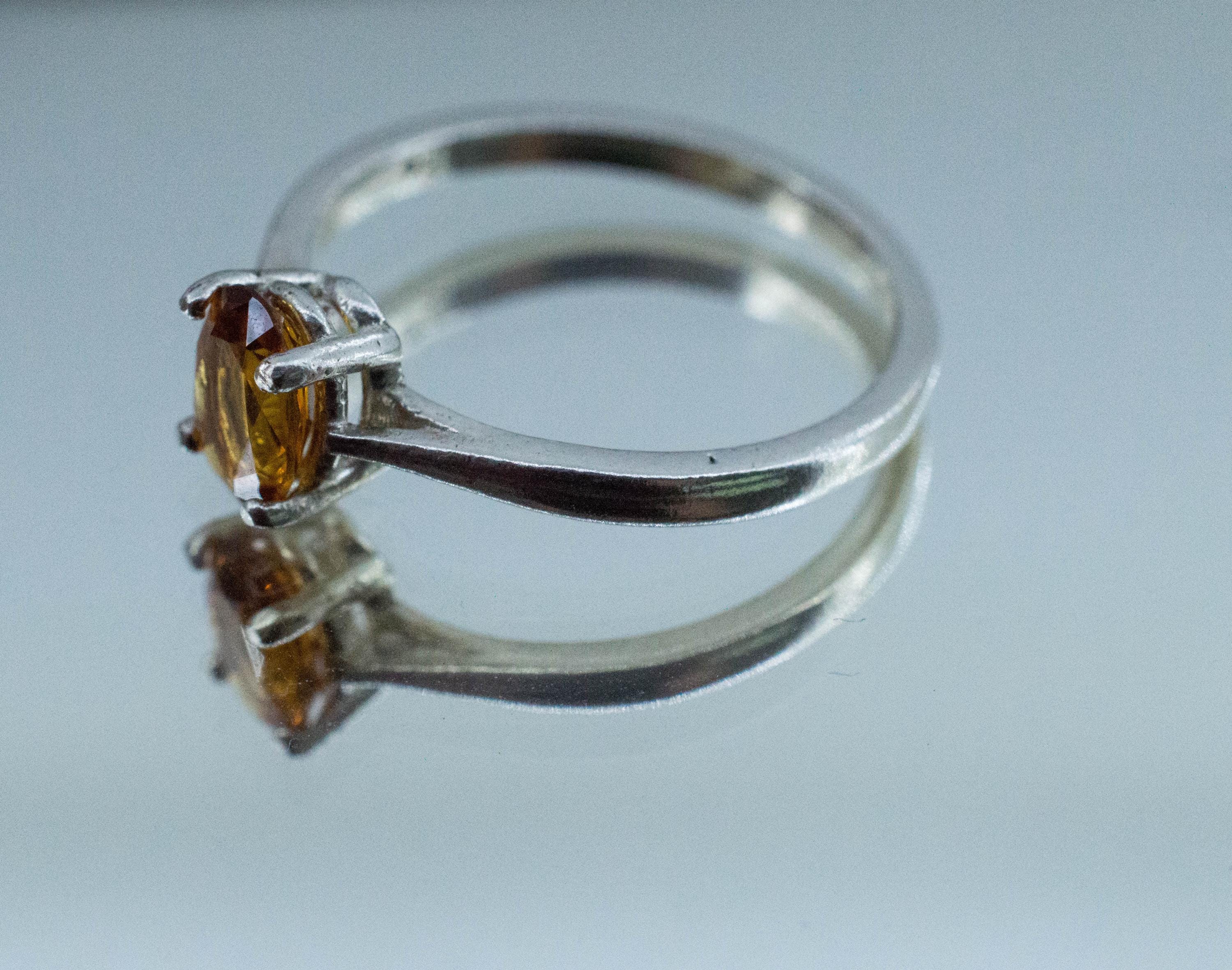 Citrine Ring; Genuine Untreated Uruguay Citrine; 0.610cts - Mark Oliver Gems