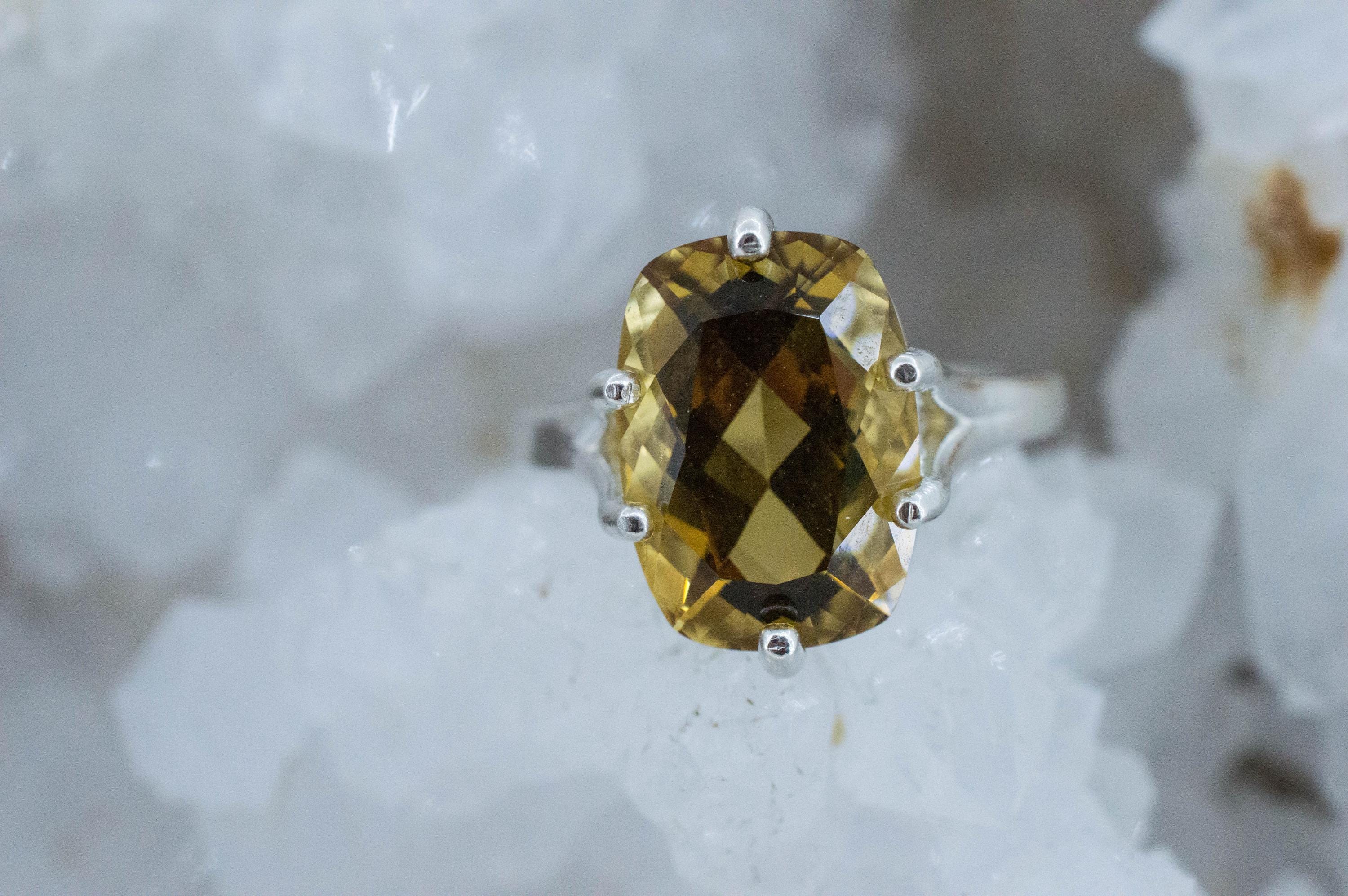 Citrine Ring; Natural Untreated Congo Citrine; 6.085cts - Mark Oliver Gems