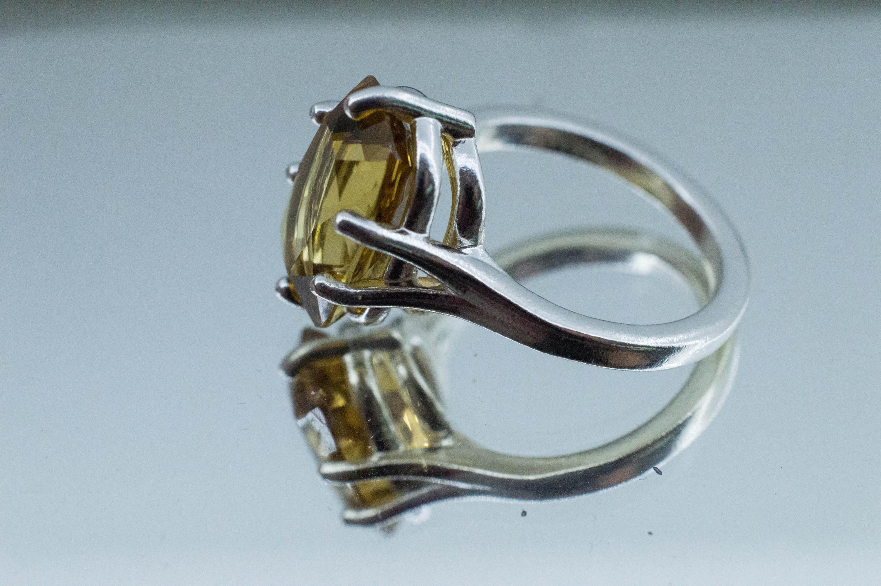 Citrine Ring; Natural Untreated Congo Citrine; 6.085cts - Mark Oliver Gems