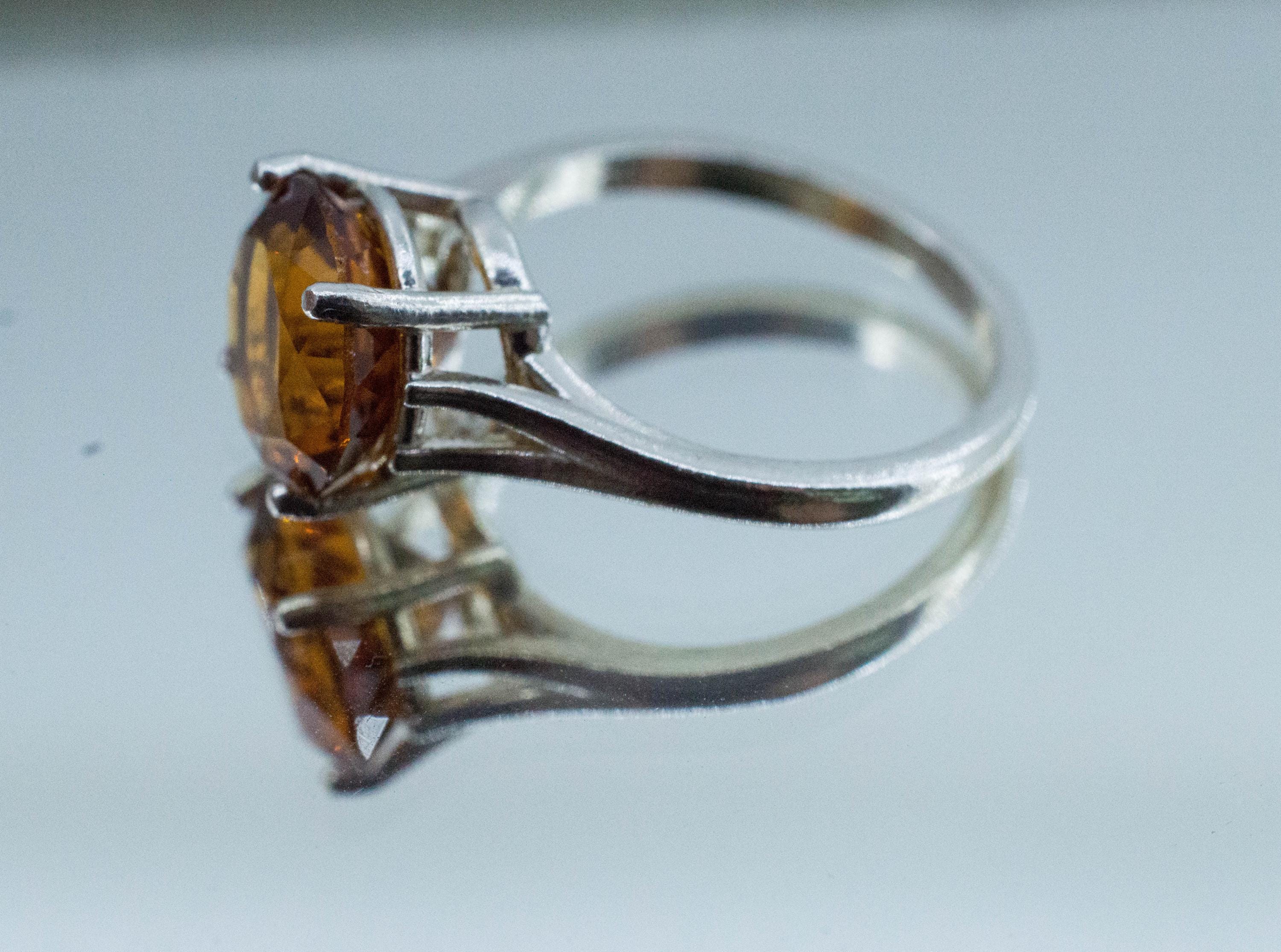 Madeira Citrine Ring; Genuine Untreated Brazil Citrine; 3.495cts - Mark Oliver Gems