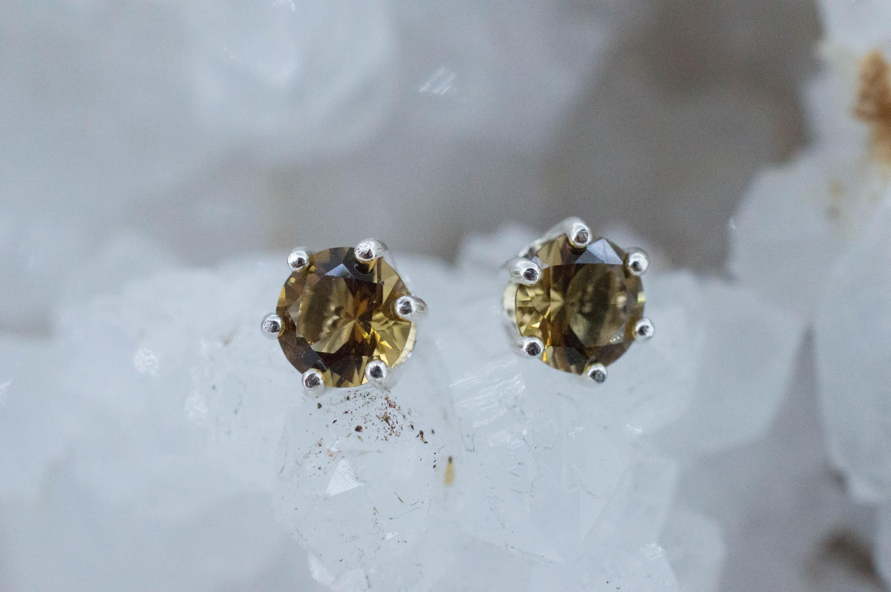 Citrine Earrings; Natural Untreated Congo Citrine; 1.325cts - Mark Oliver Gems