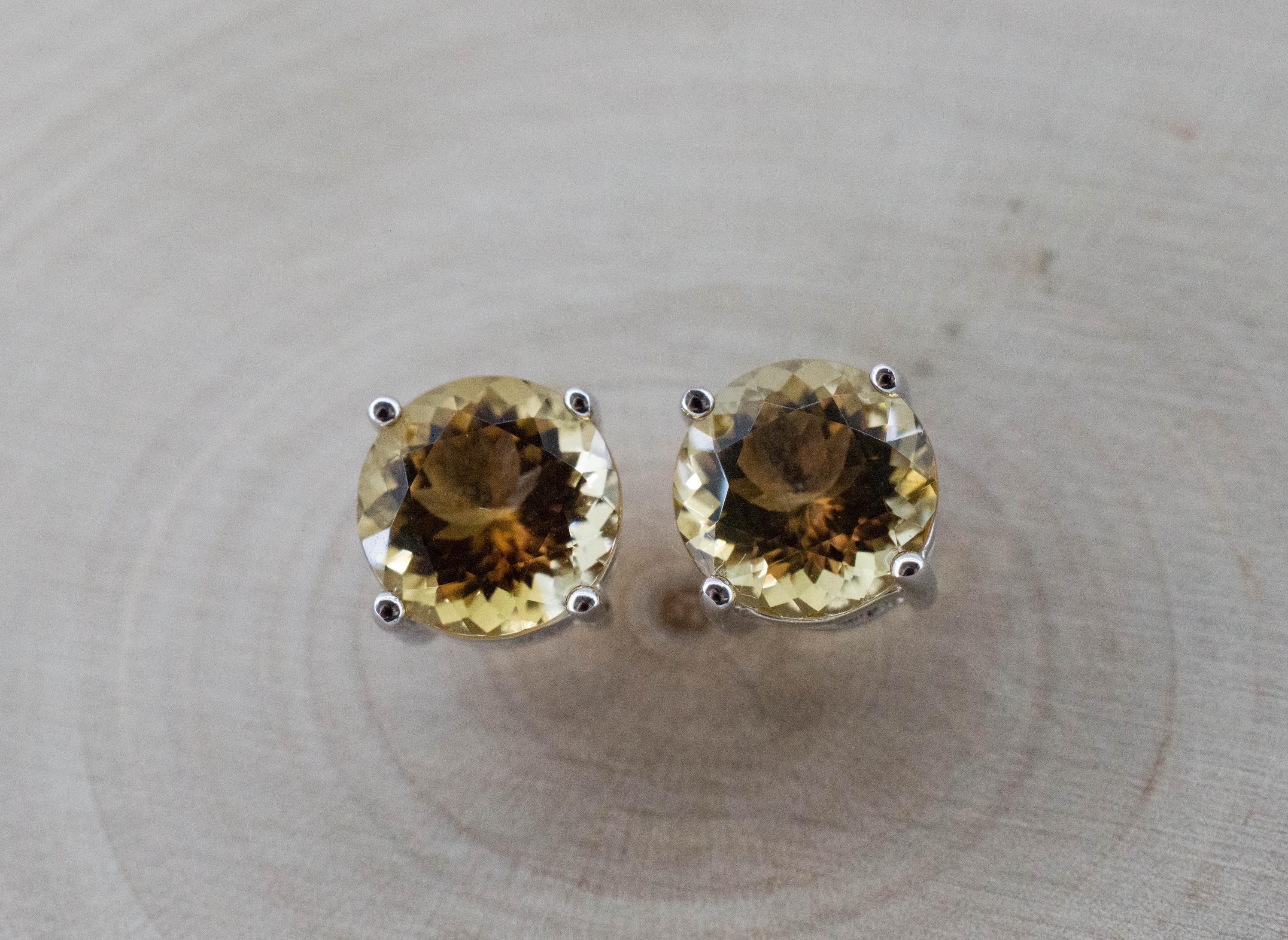 Citrine Earrings; Natural Untreated Congo Citrine; 3.540cts - Mark Oliver Gems