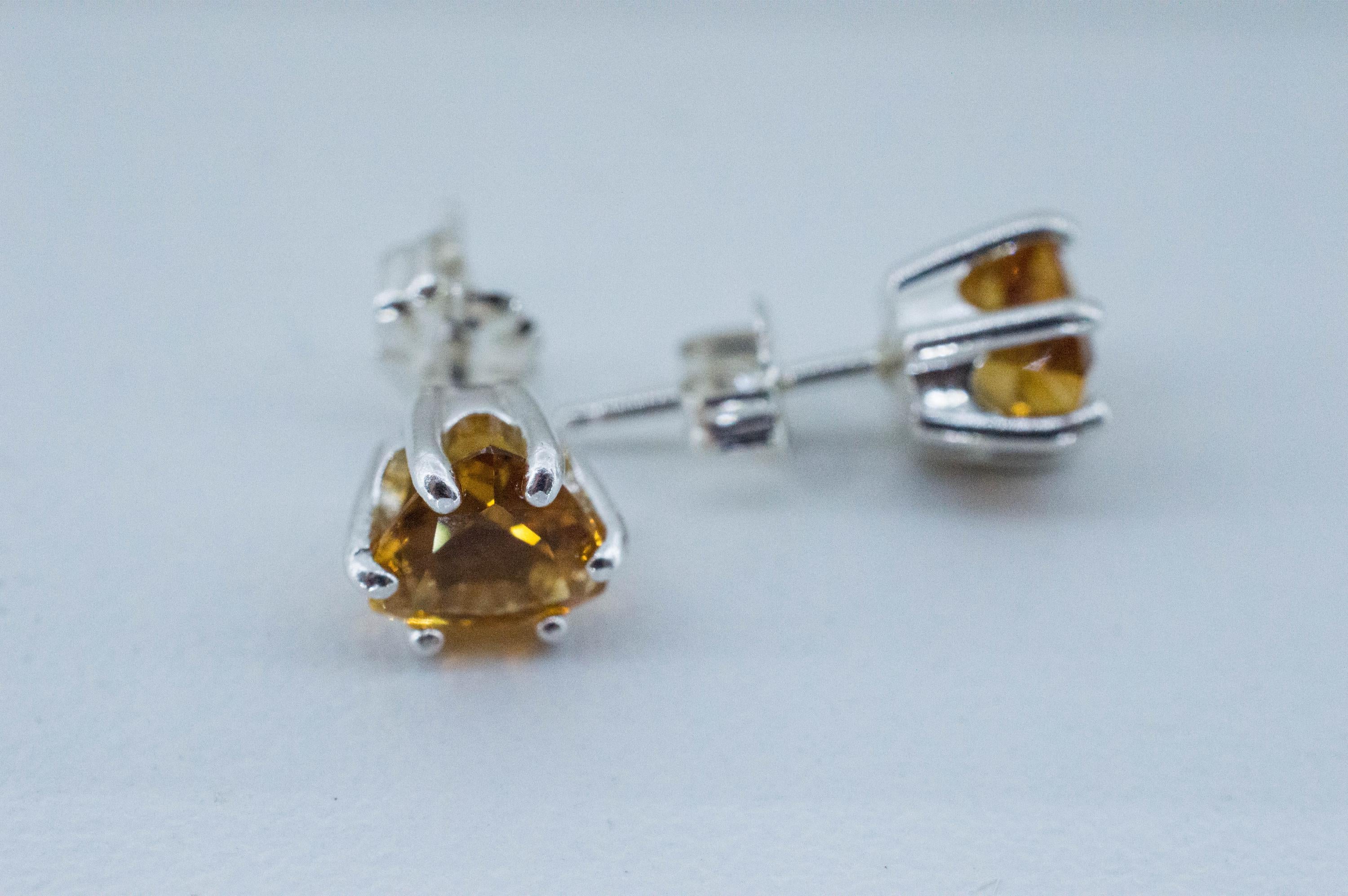 Citrine Earrings; Natural Untreated Uruguay Citrine; 2.040cts - Mark Oliver Gems