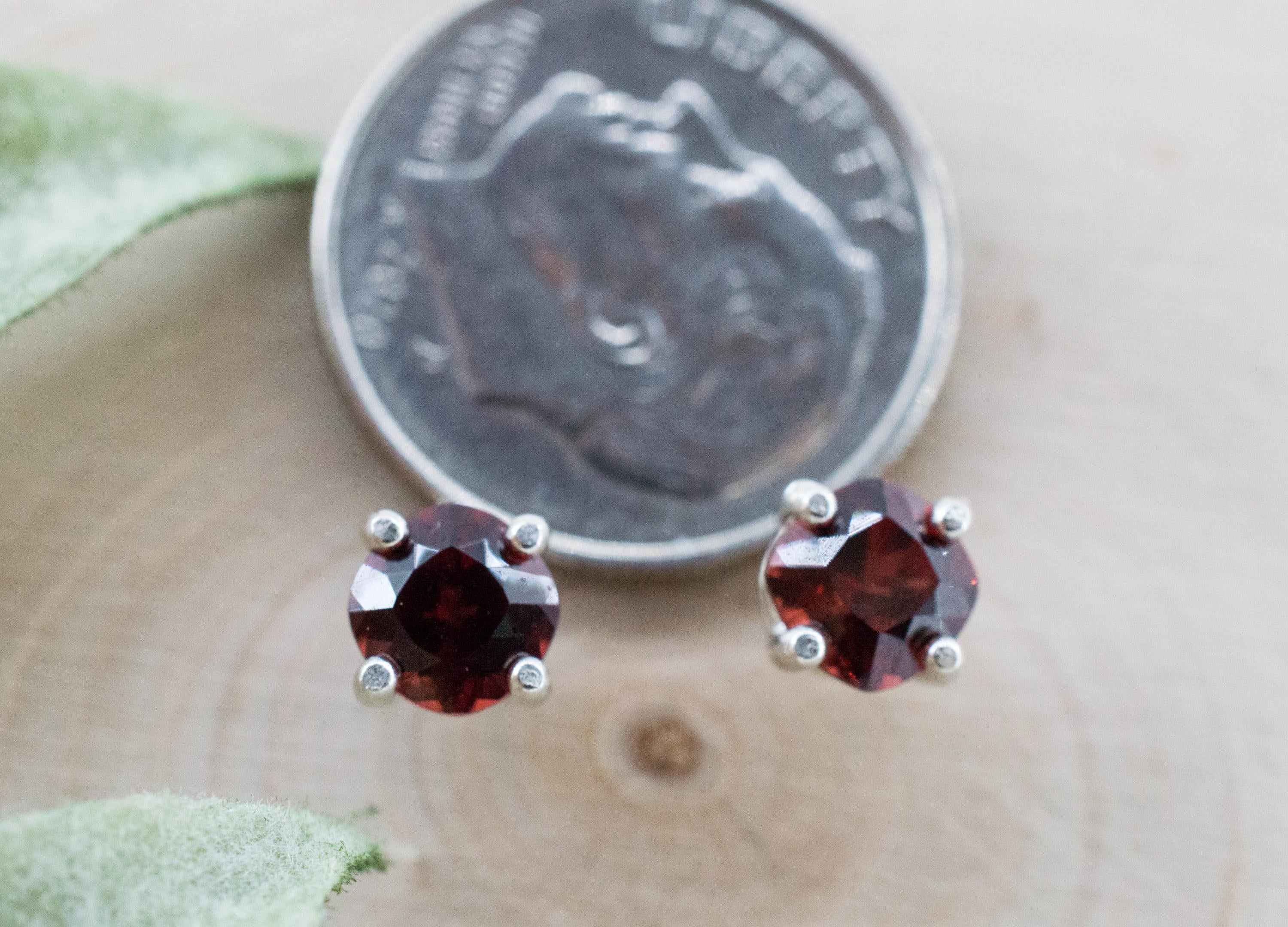 Pyrope Garnet Earrings; Natural Untreated Madagascar Garnet; 1.415cts - Mark Oliver Gems