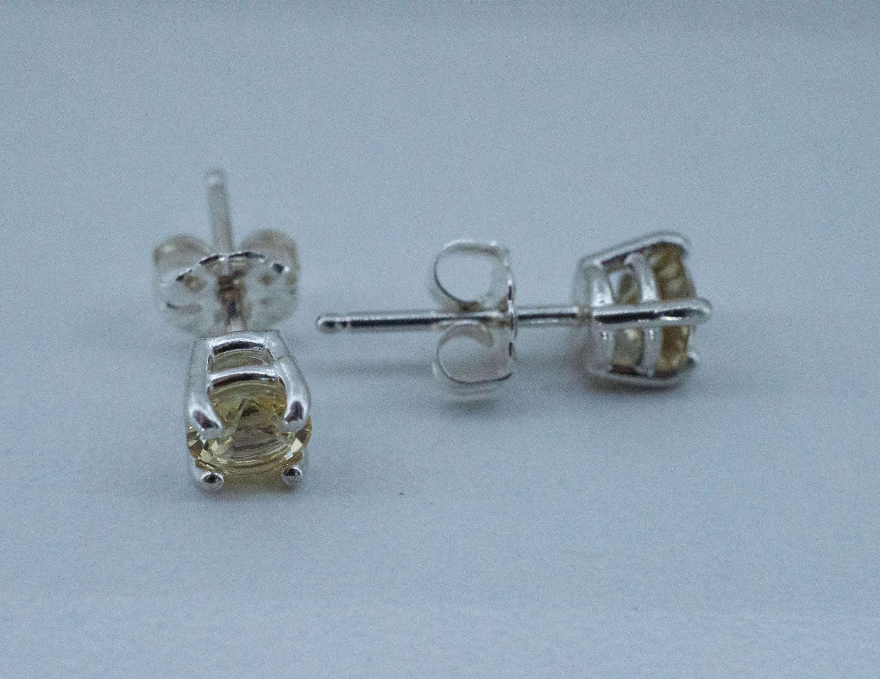 Heliodor Earrings, Natural Untreated Brazil Golden Beryl; 0.735cts - Mark Oliver Gems