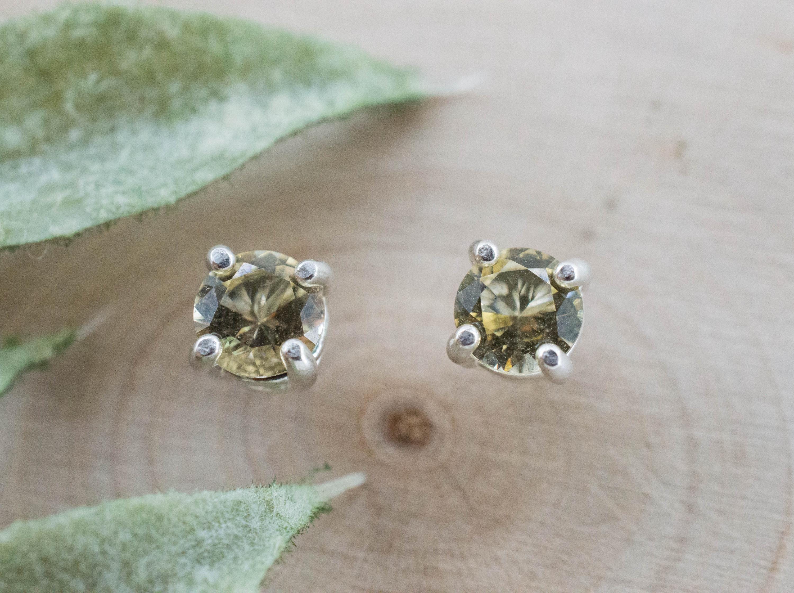 Heliodor Earrings, Natural Untreated Brazil Golden Beryl; 0.735cts - Mark Oliver Gems