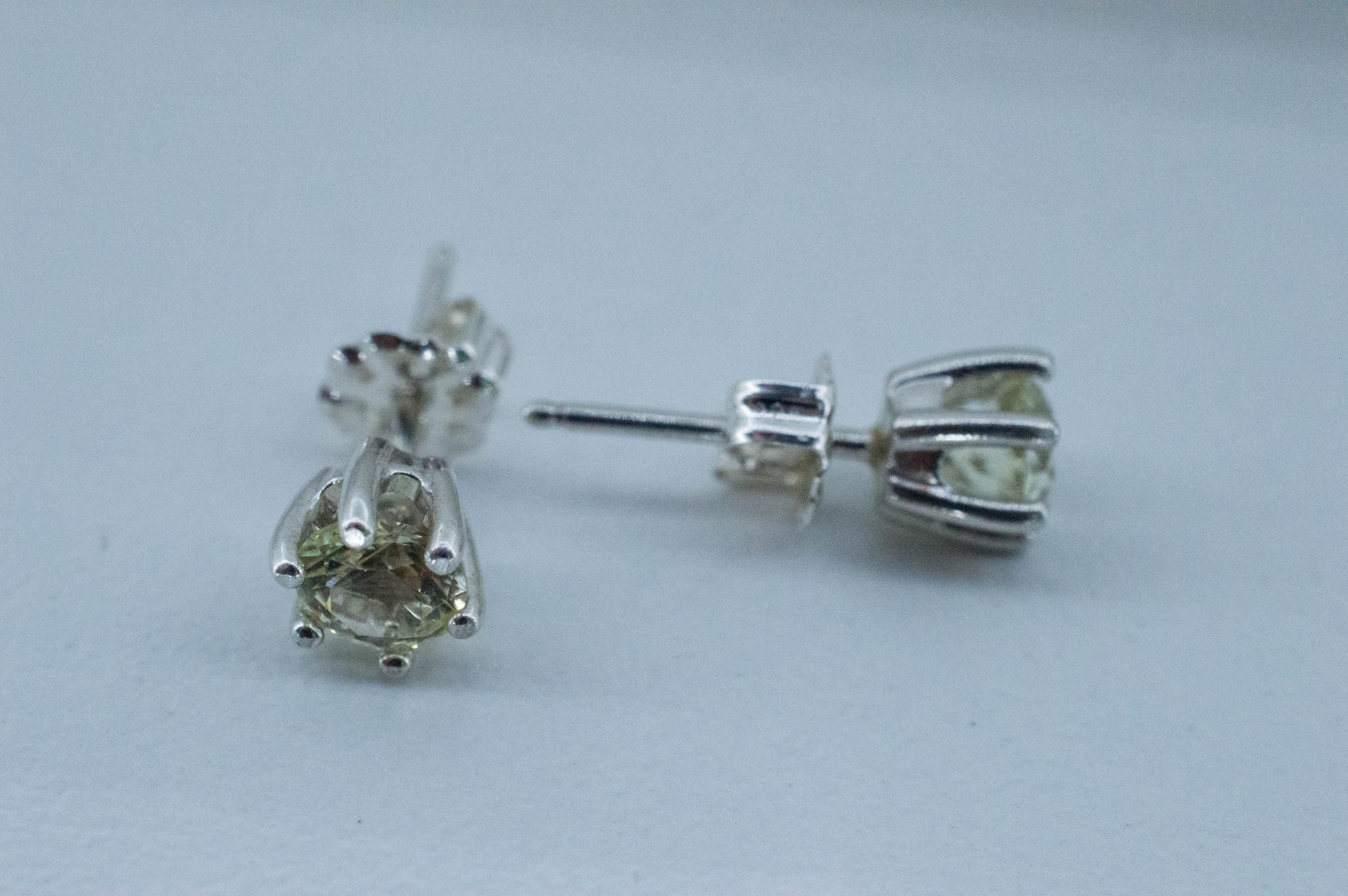 Heliodor Earrings, Natural Untreated Ukraine Golden Beryl; 0.750cts - Mark Oliver Gems