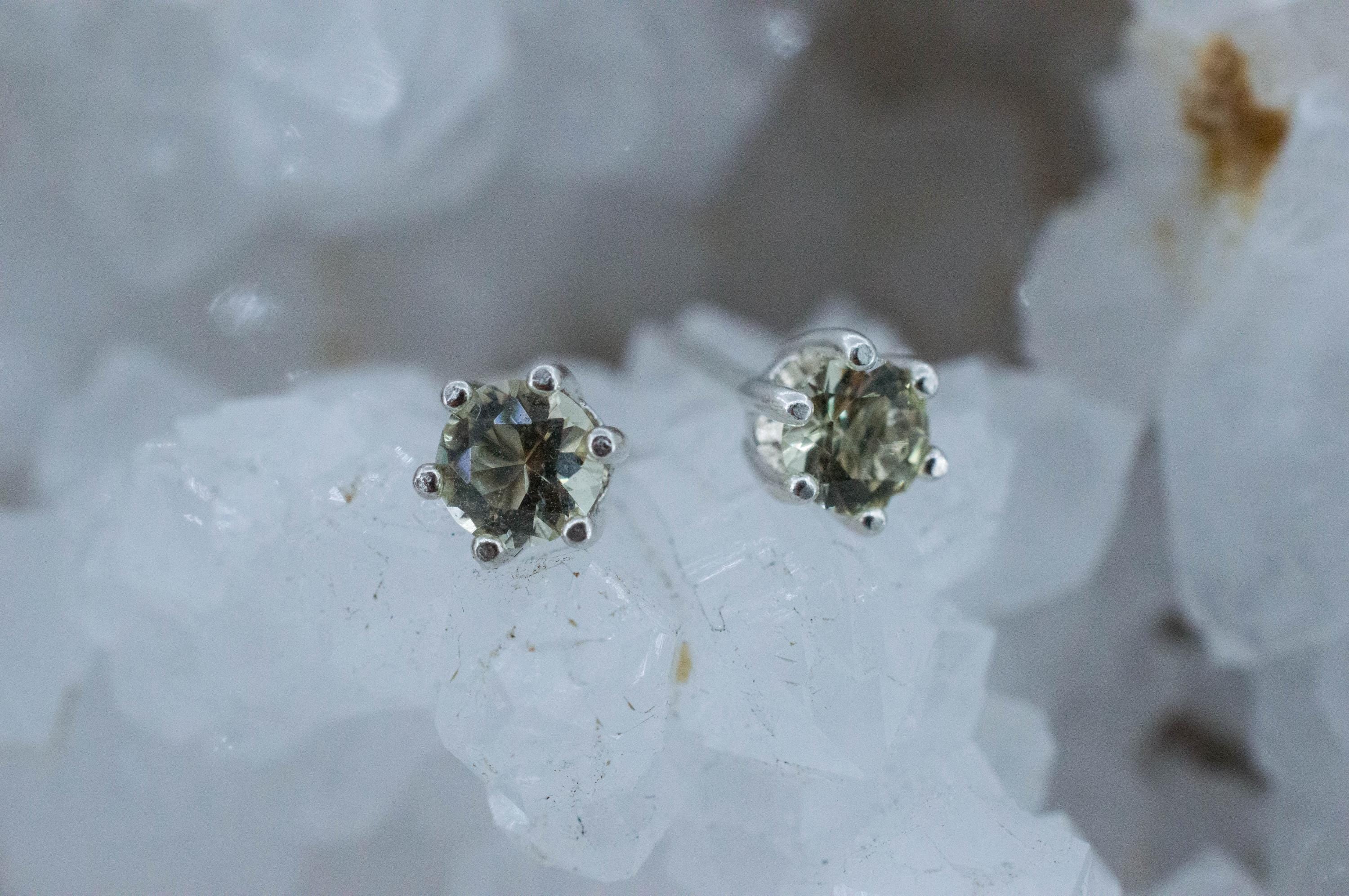 Heliodor Earrings, Natural Untreated Ukraine Golden Beryl; 0.750cts - Mark Oliver Gems