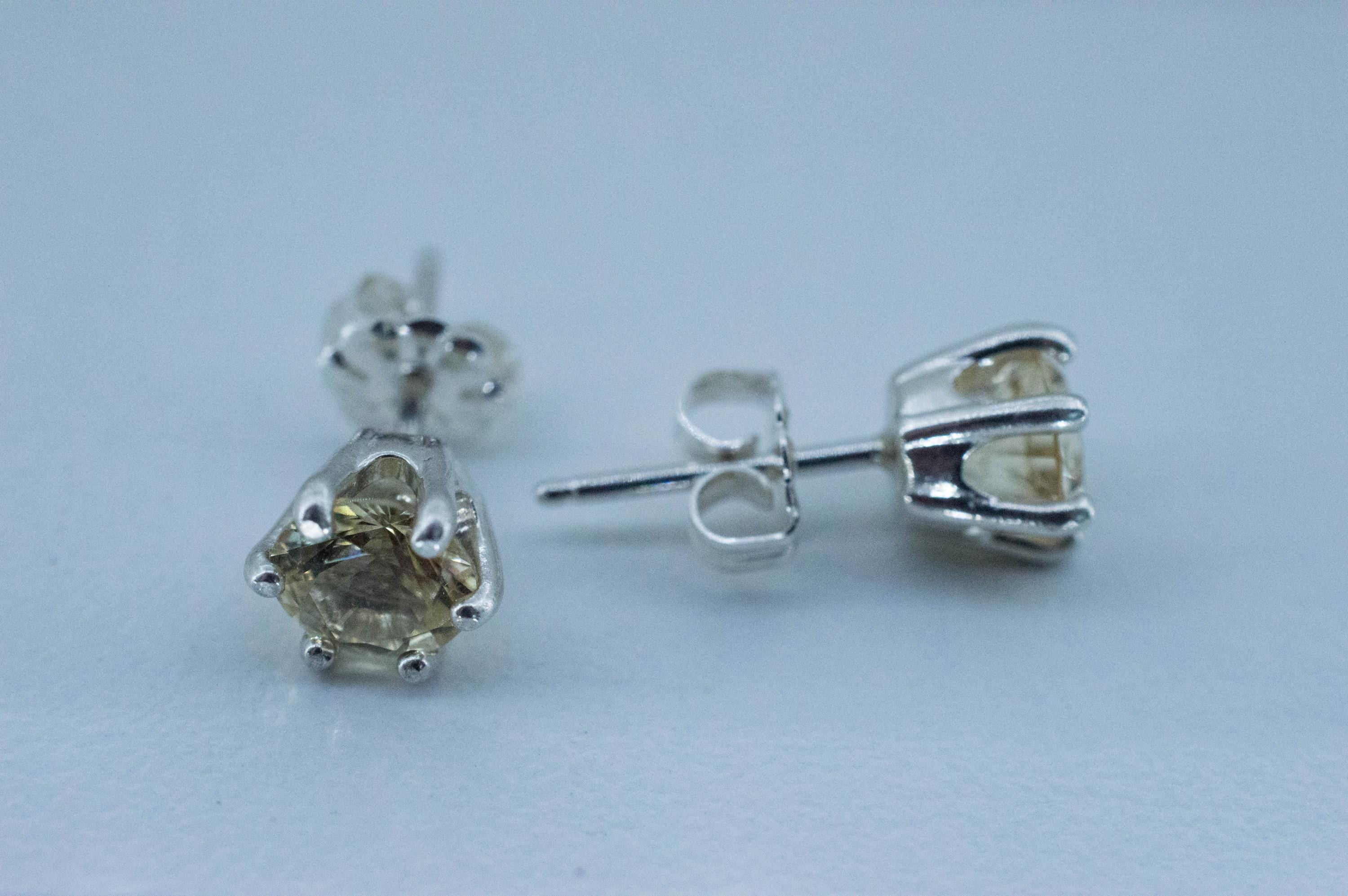 Heliodor Earrings, Natural Untreated Brazil Golden Beryl; 1.260cts - Mark Oliver Gems