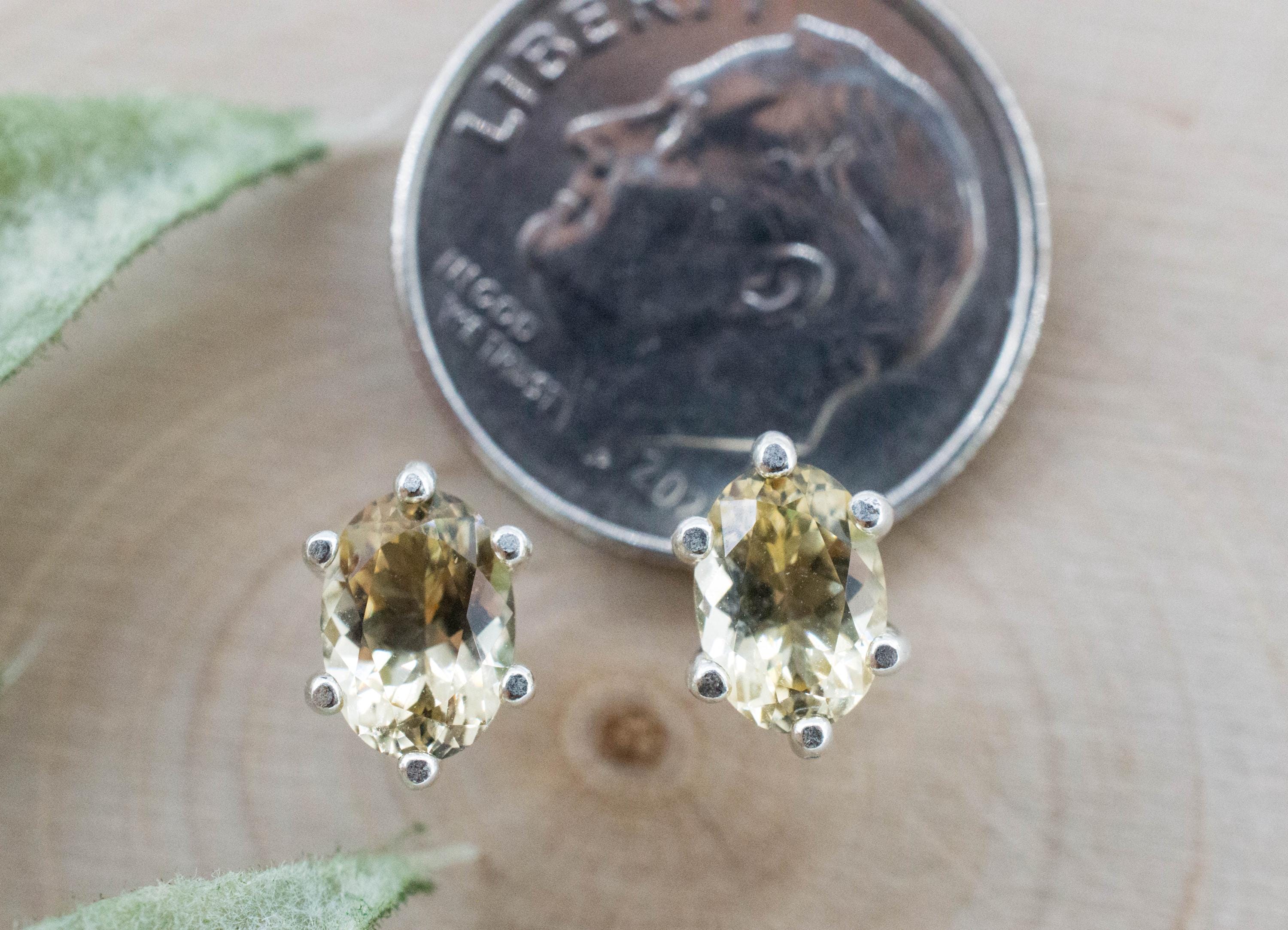 Heliodor Earrings, Natural Untreated Brazil Golden Beryl; 1.350cts - Mark Oliver Gems