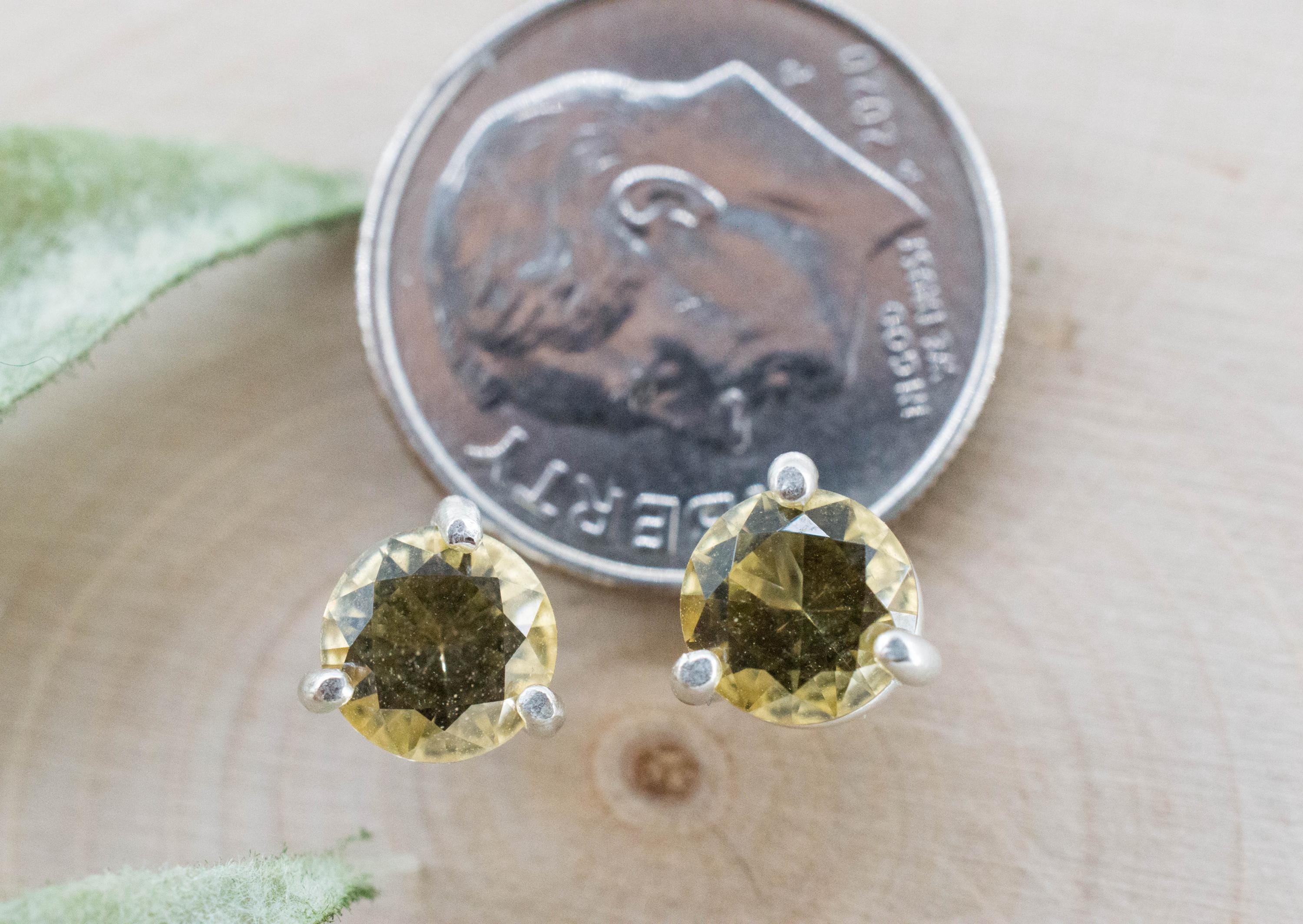 Heliodor Earrings, Natural Untreated Brazil Golden Beryl; 1.365cts - Mark Oliver Gems