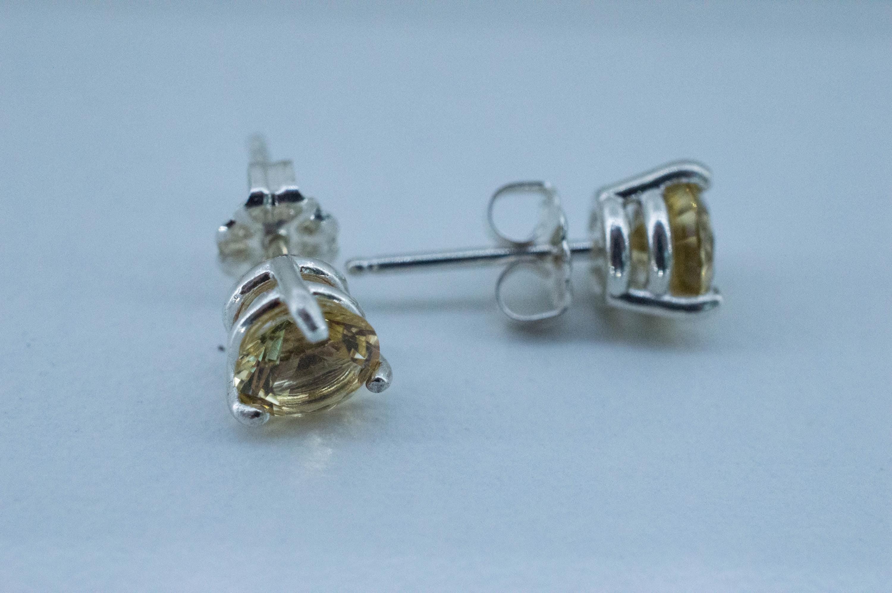 Heliodor Earrings, Natural Untreated Brazil Golden Beryl; 1.365cts - Mark Oliver Gems