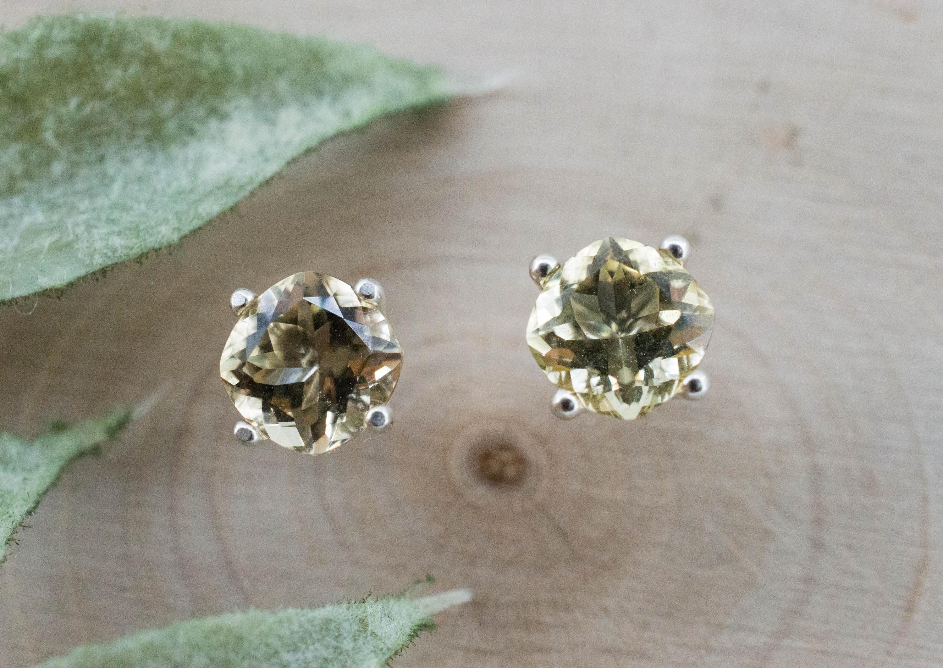 Heliodor Earrings, Natural Untreated Brazil Golden Beryl; 1.465cts - Mark Oliver Gems