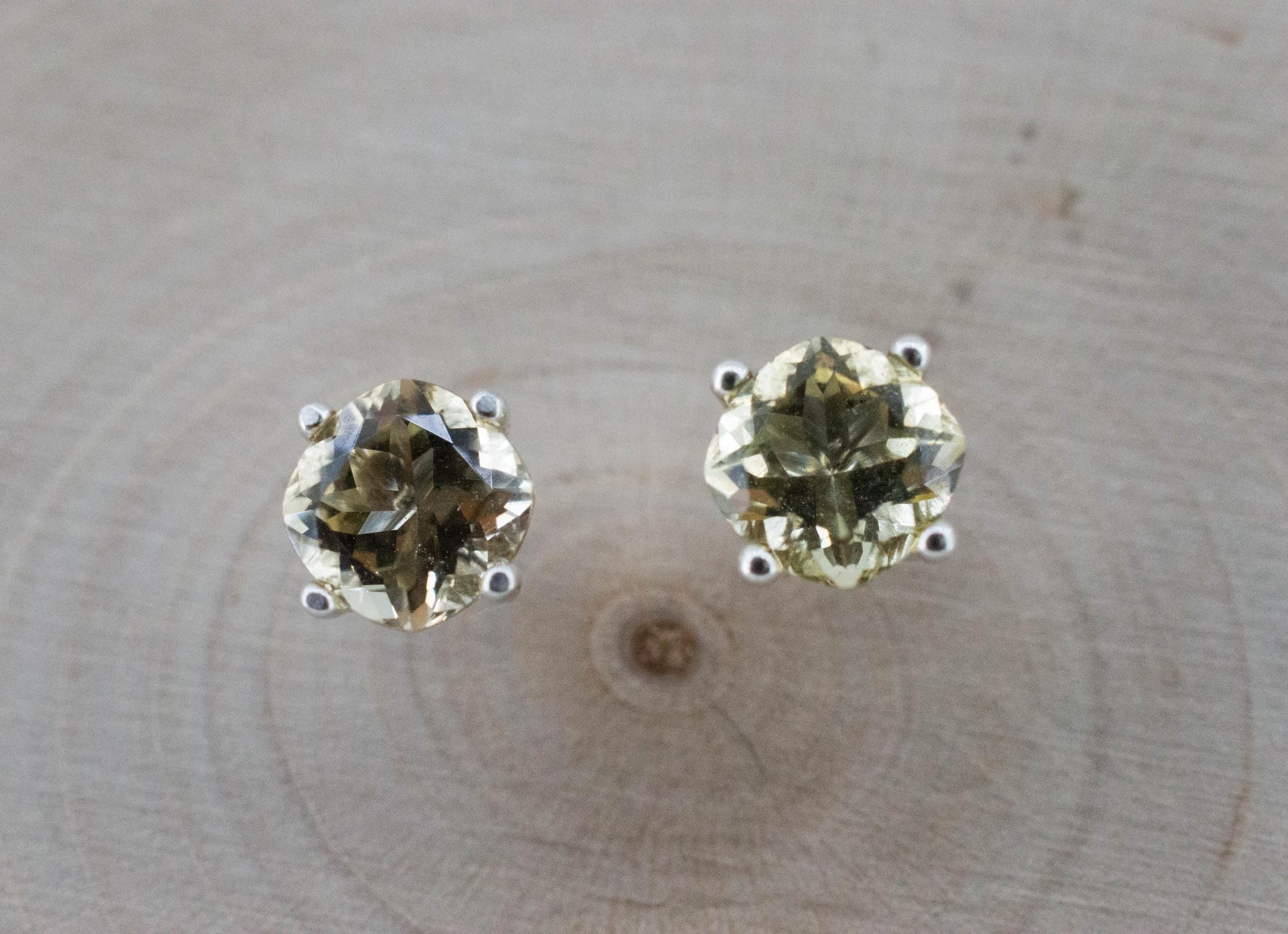 Heliodor Earrings, Natural Untreated Brazil Golden Beryl; 1.465cts - Mark Oliver Gems