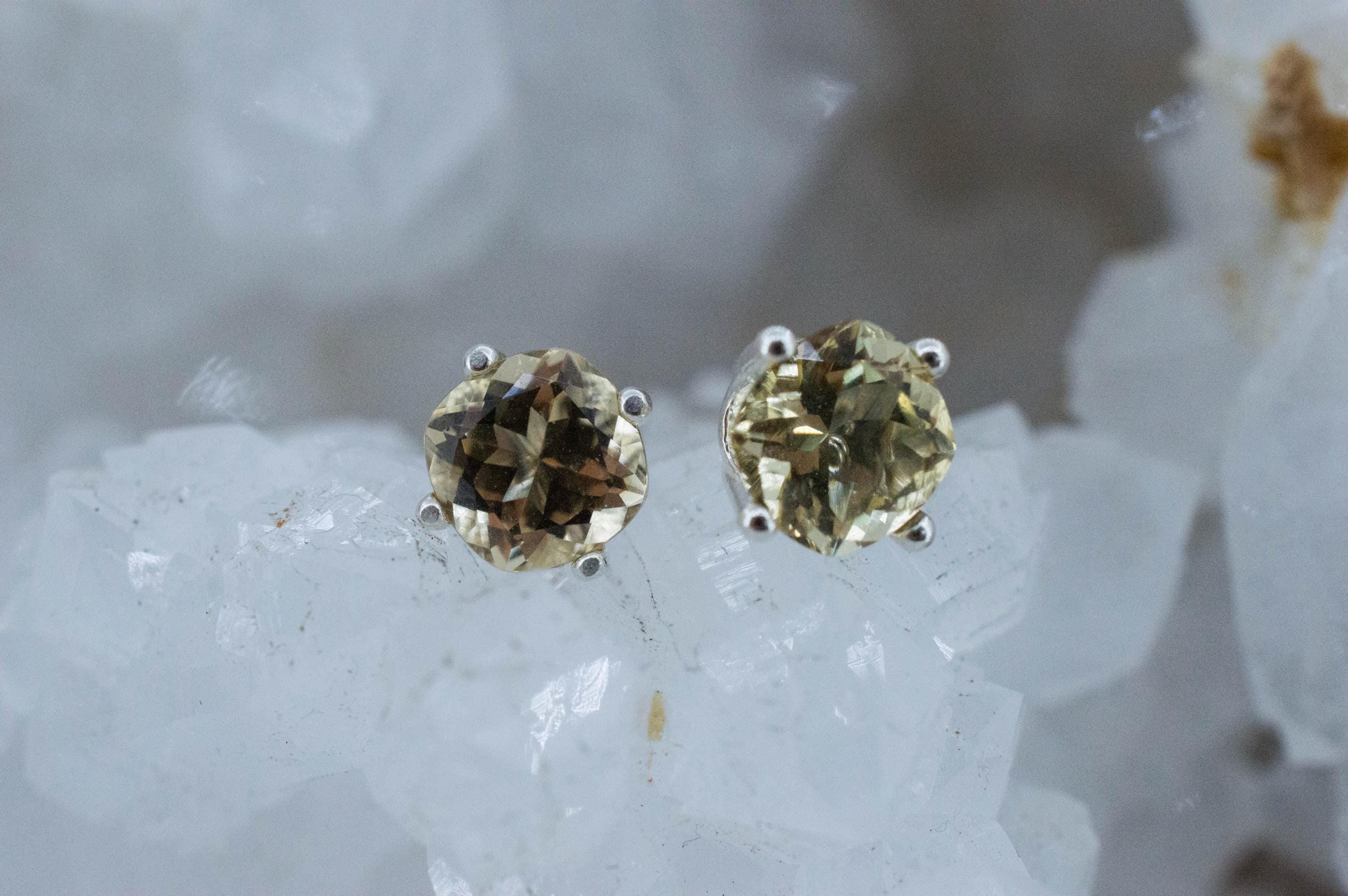 Heliodor Earrings, Natural Untreated Brazil Golden Beryl; 1.465cts - Mark Oliver Gems