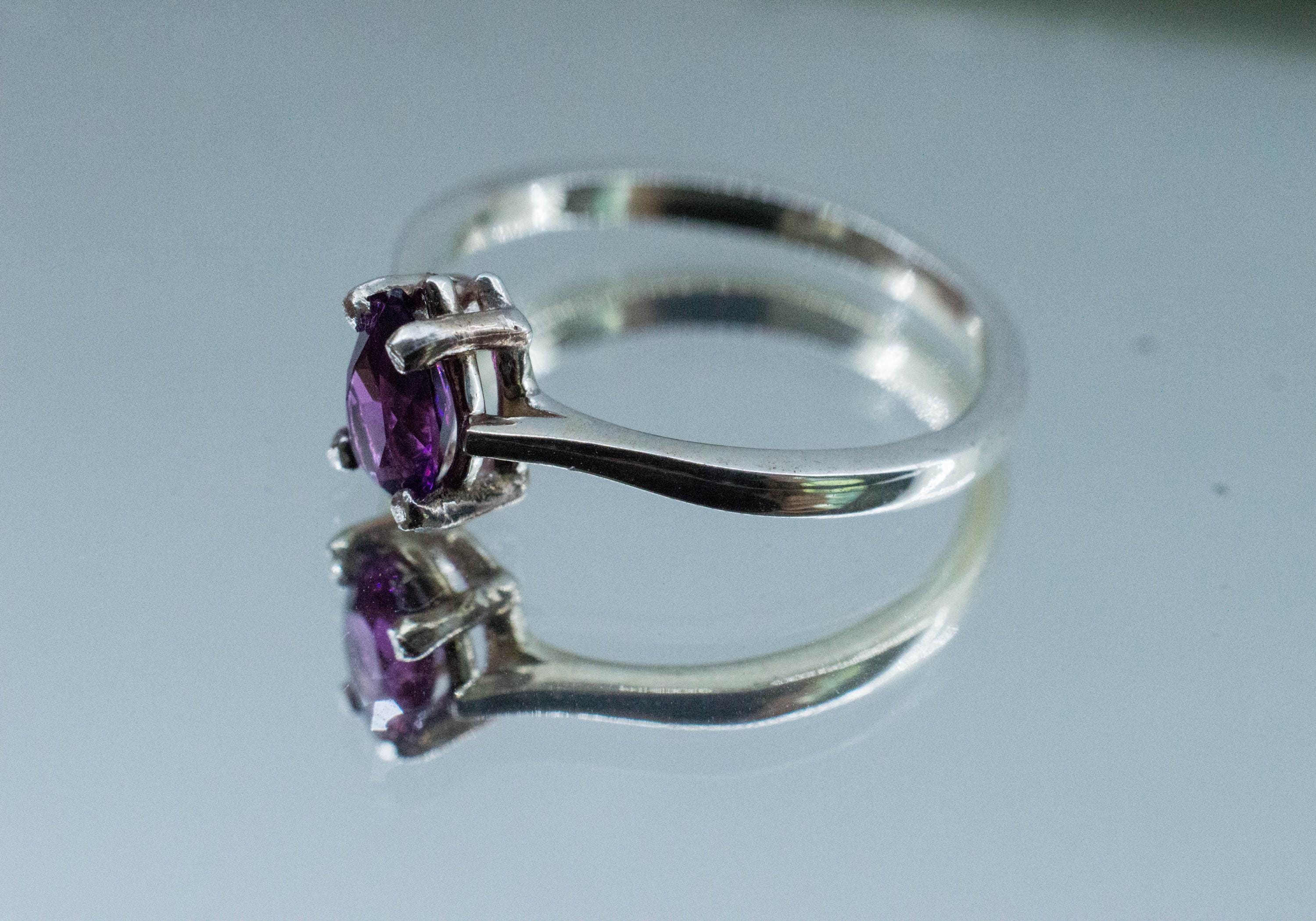 Purple Garnet Ring, Natural Untreated Rare Mozambique Garnet; 0.725cts - Mark Oliver Gems