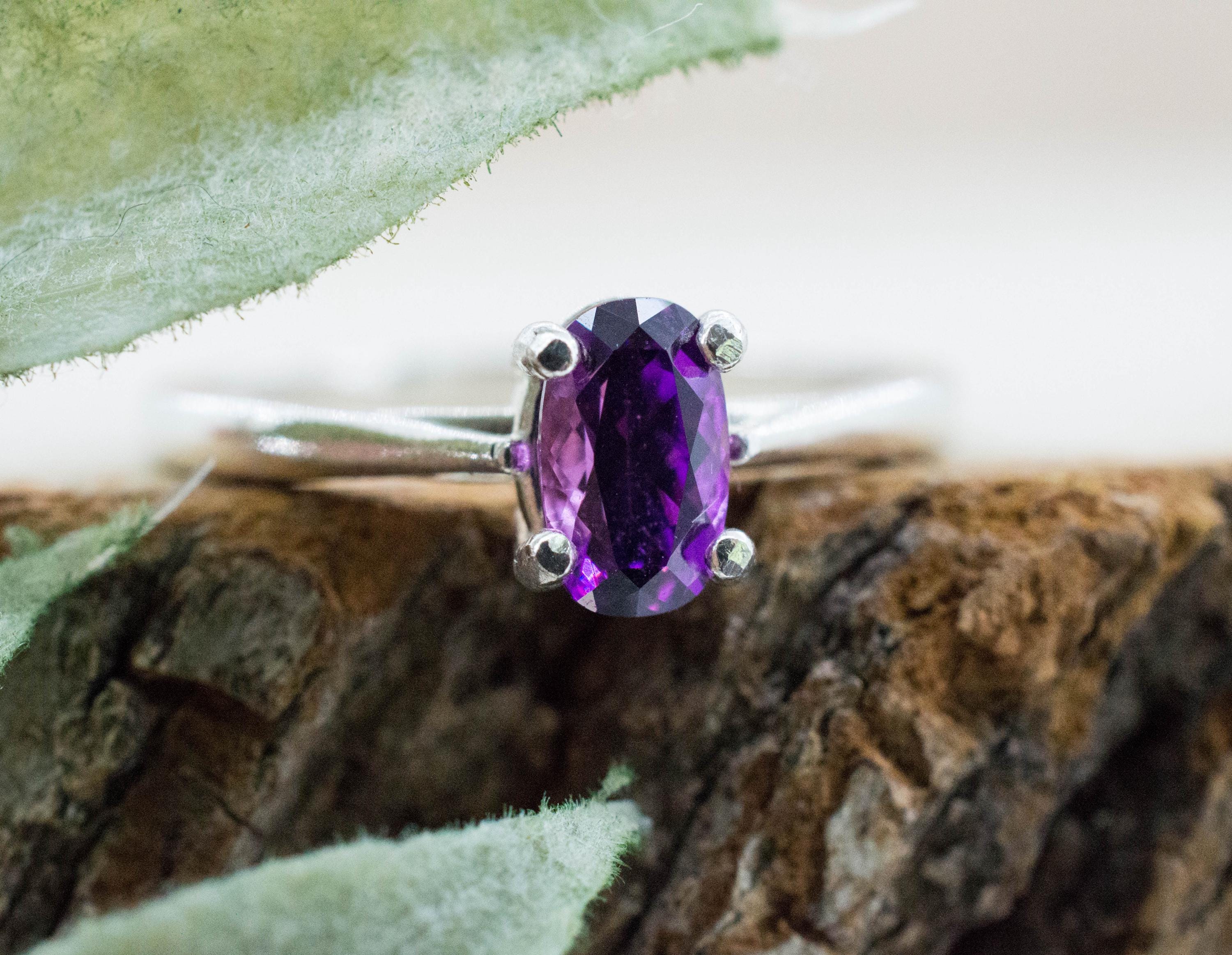 Purple Garnet Ring, Natural Untreated Rare Mozambique Garnet; 0.760cts - Mark Oliver Gems