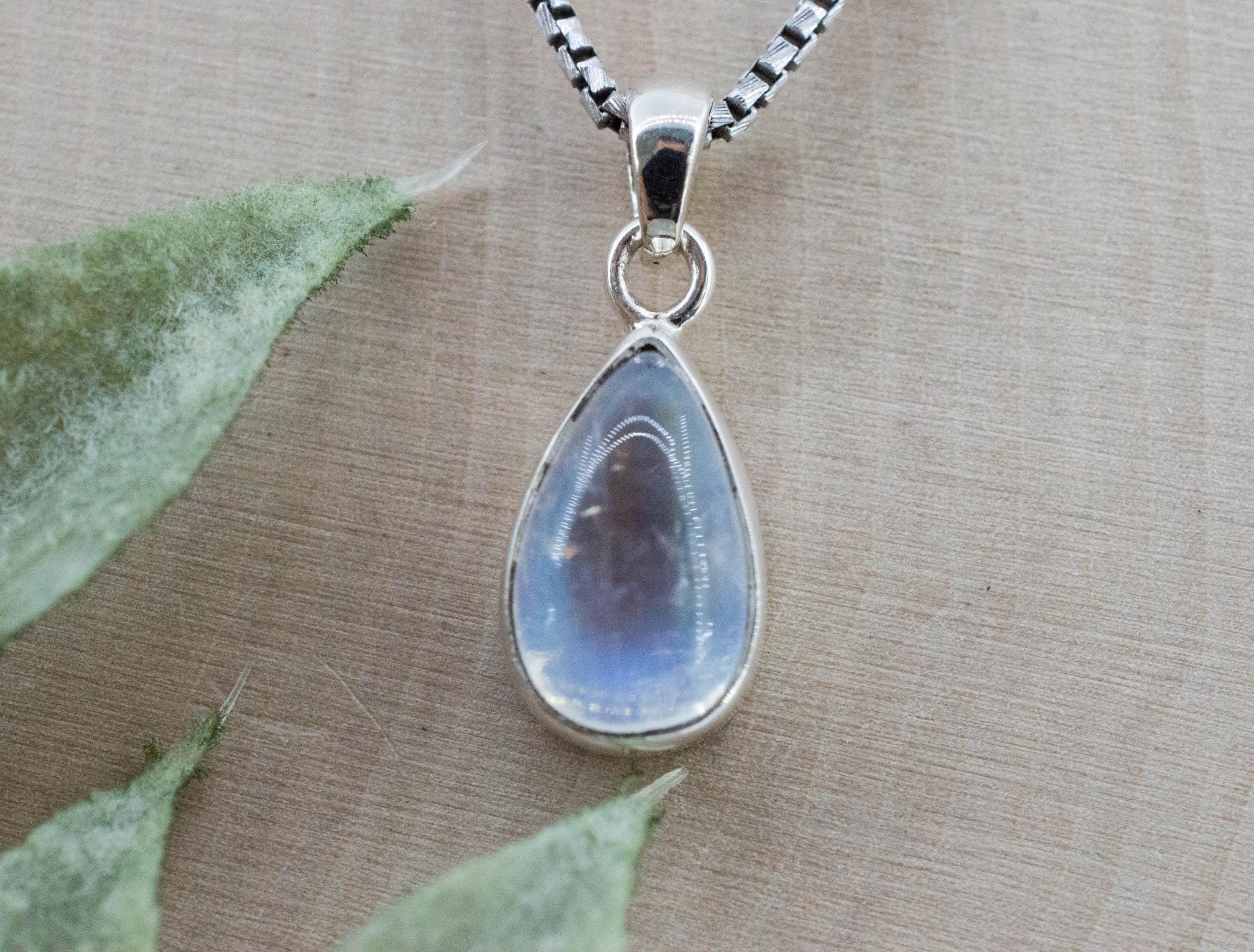 Rainbow Moonstone Pendant, Natural Untreated India Moonstone; 5.750cts - Mark Oliver Gems