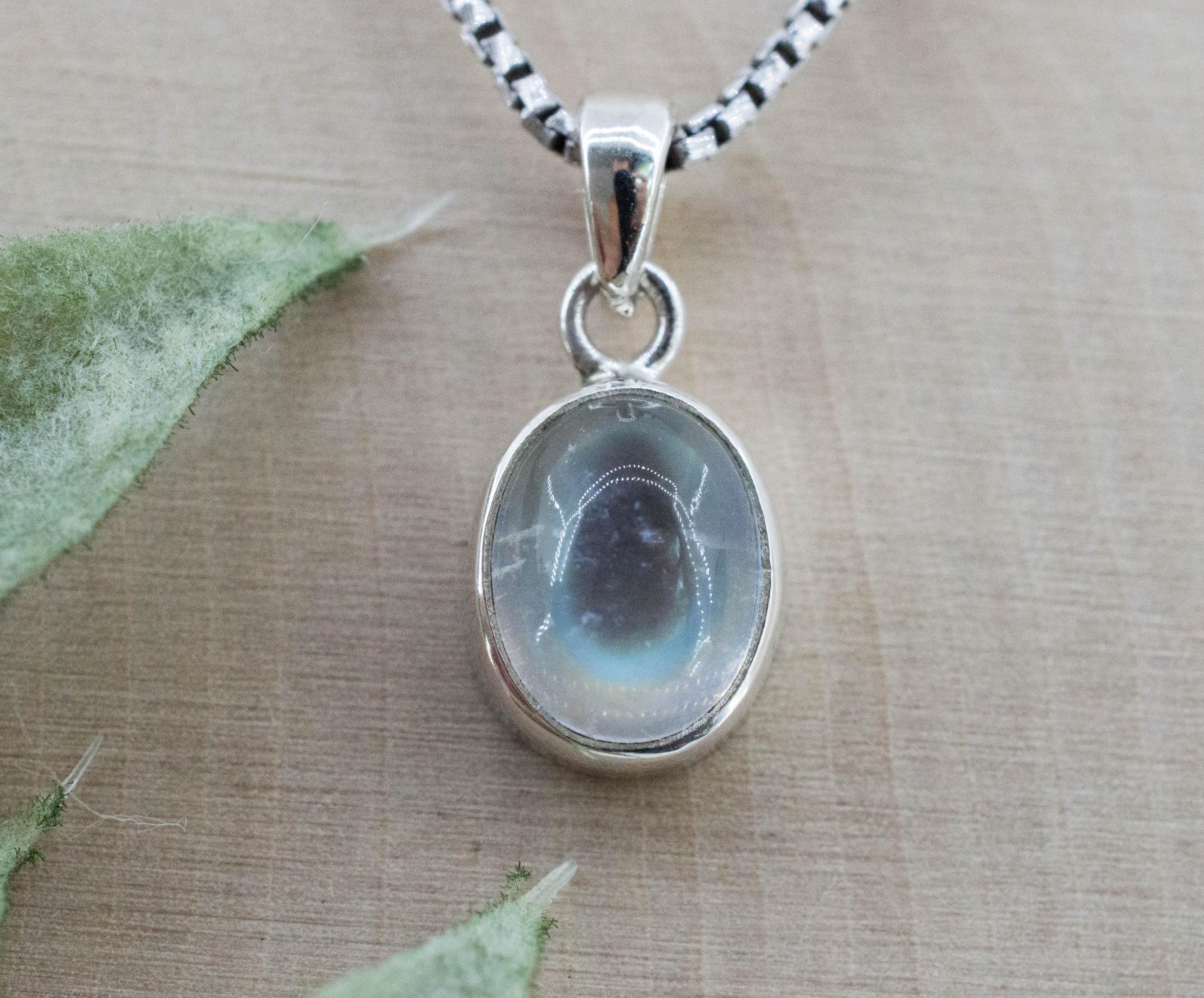 Rainbow Moonstone Pendant, Natural Untreated India Moonstone; 6.435cts - Mark Oliver Gems