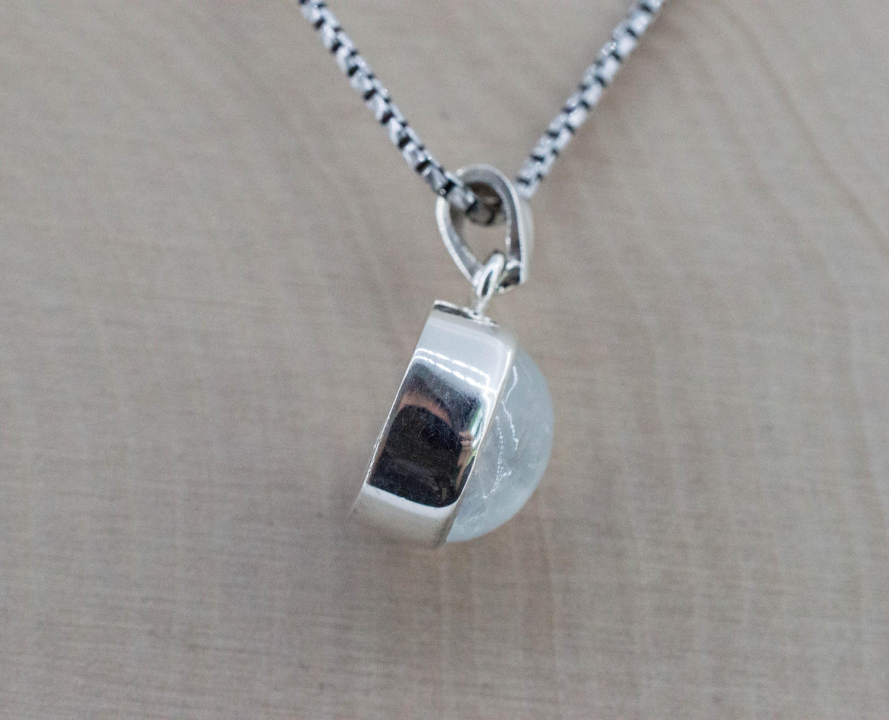 Rainbow Moonstone Pendant, Natural Untreated India Moonstone; 7.245cts - Mark Oliver Gems