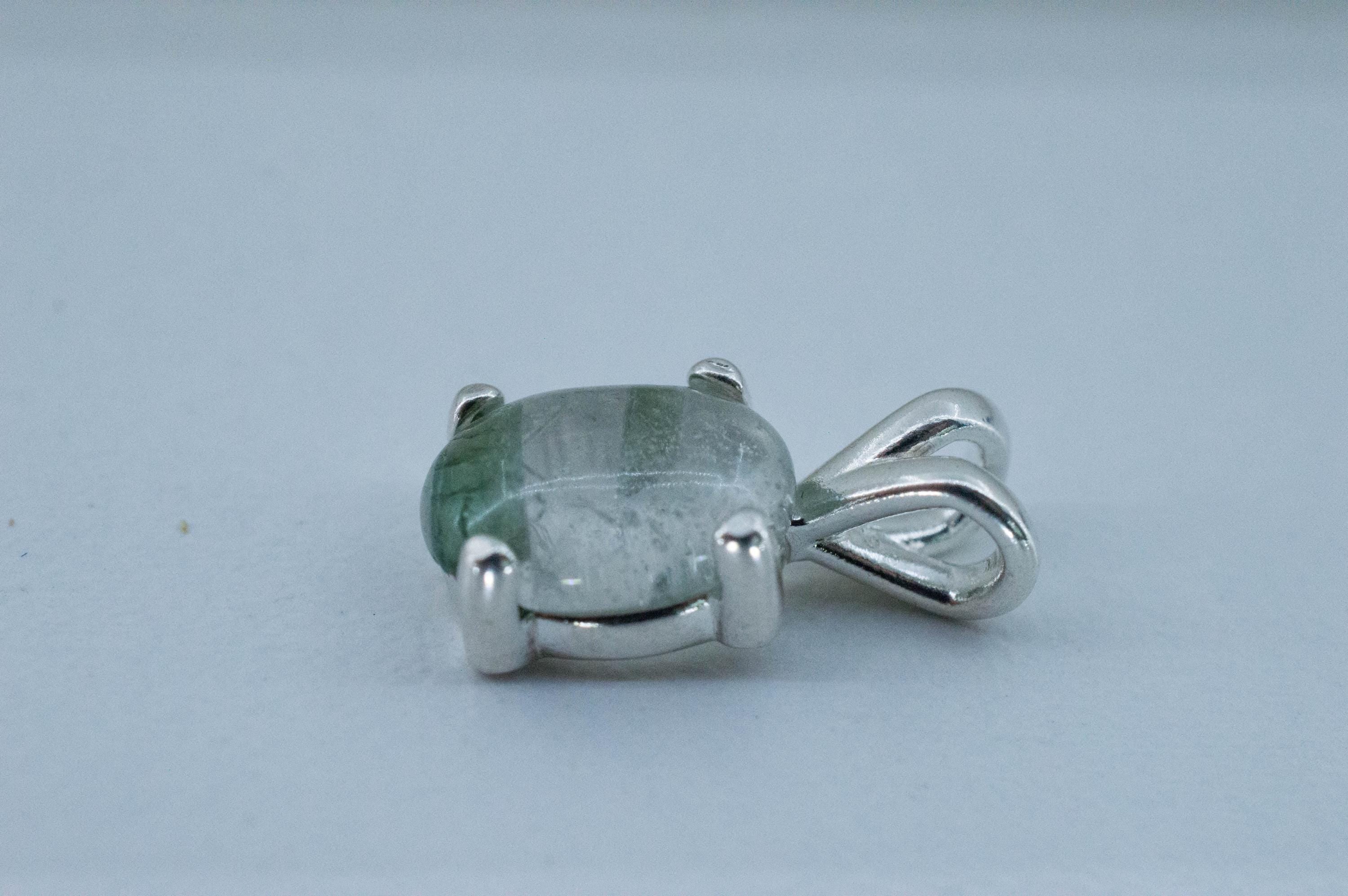 Green Tourmaline in Quartz Pendant, Natural Untreated Brazil Tourmalated Quartz; 2.350cts - Mark Oliver Gems