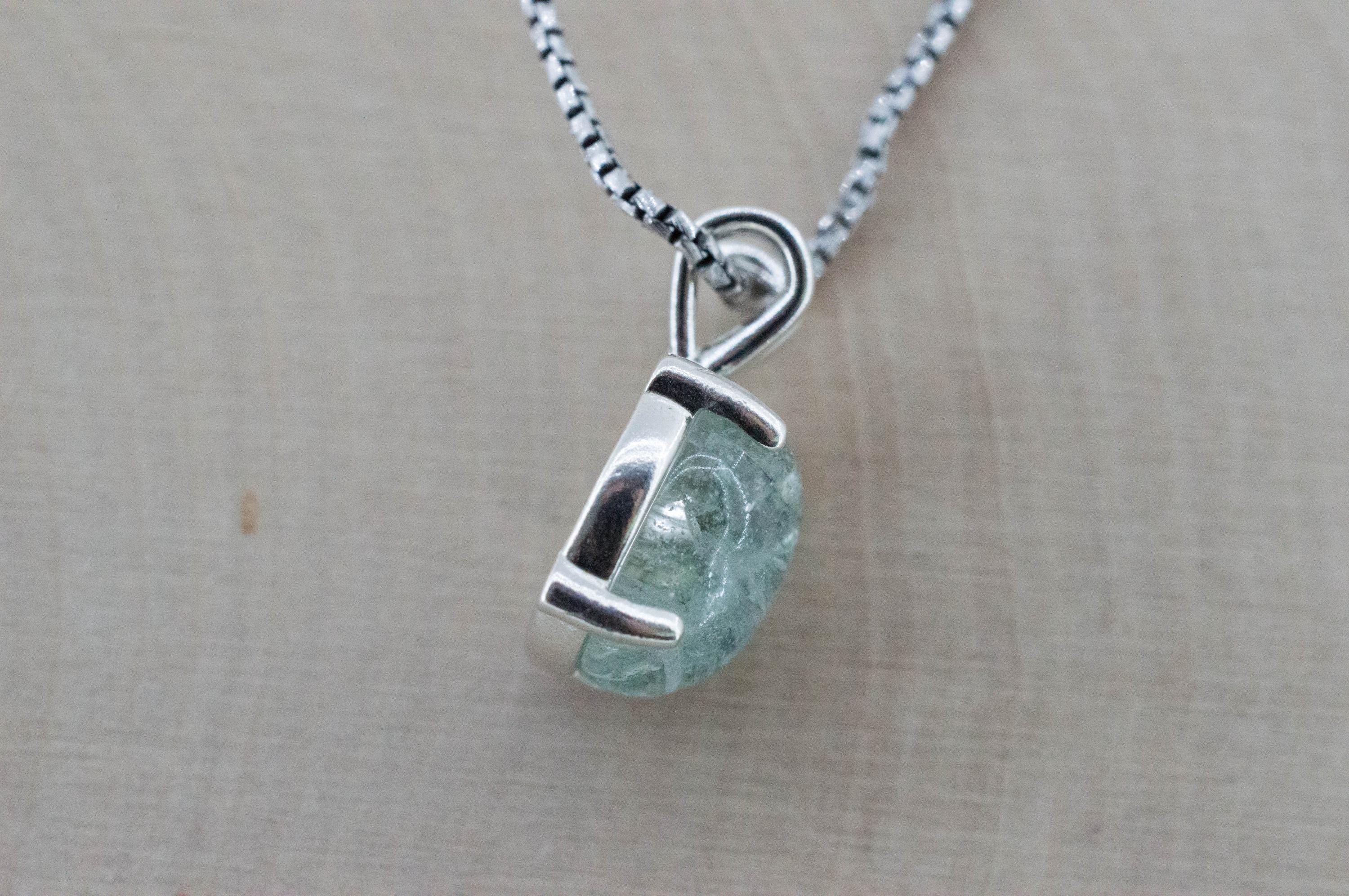 Green Tourmaline in Quartz Pendant, Natural Untreated Brazil Tourmalated Quartz; 5.875cts - Mark Oliver Gems