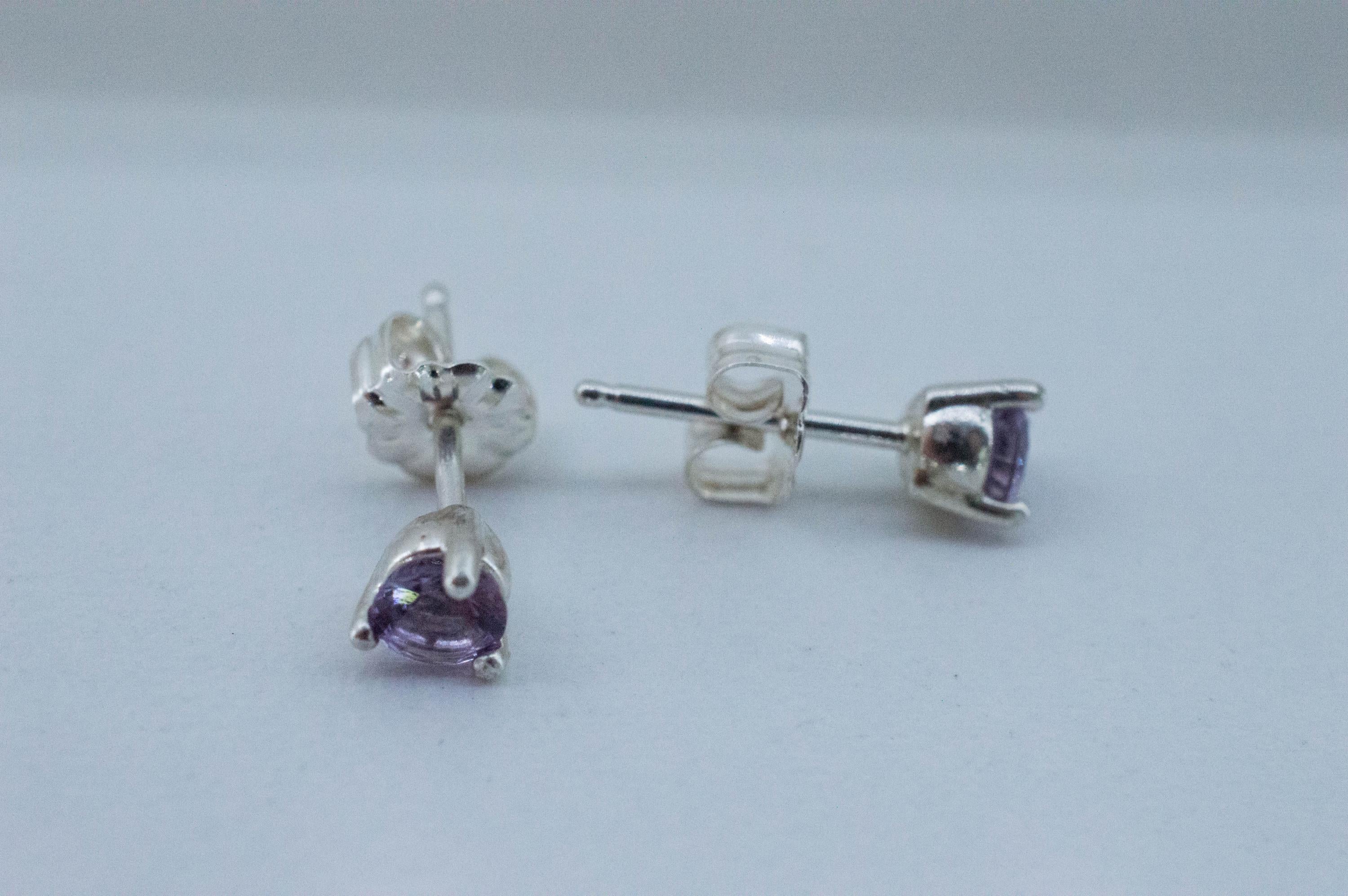 Scapolite Earrings, Natural Untreated Tanzania Purple Scapolite; 0.375cts - Mark Oliver Gems