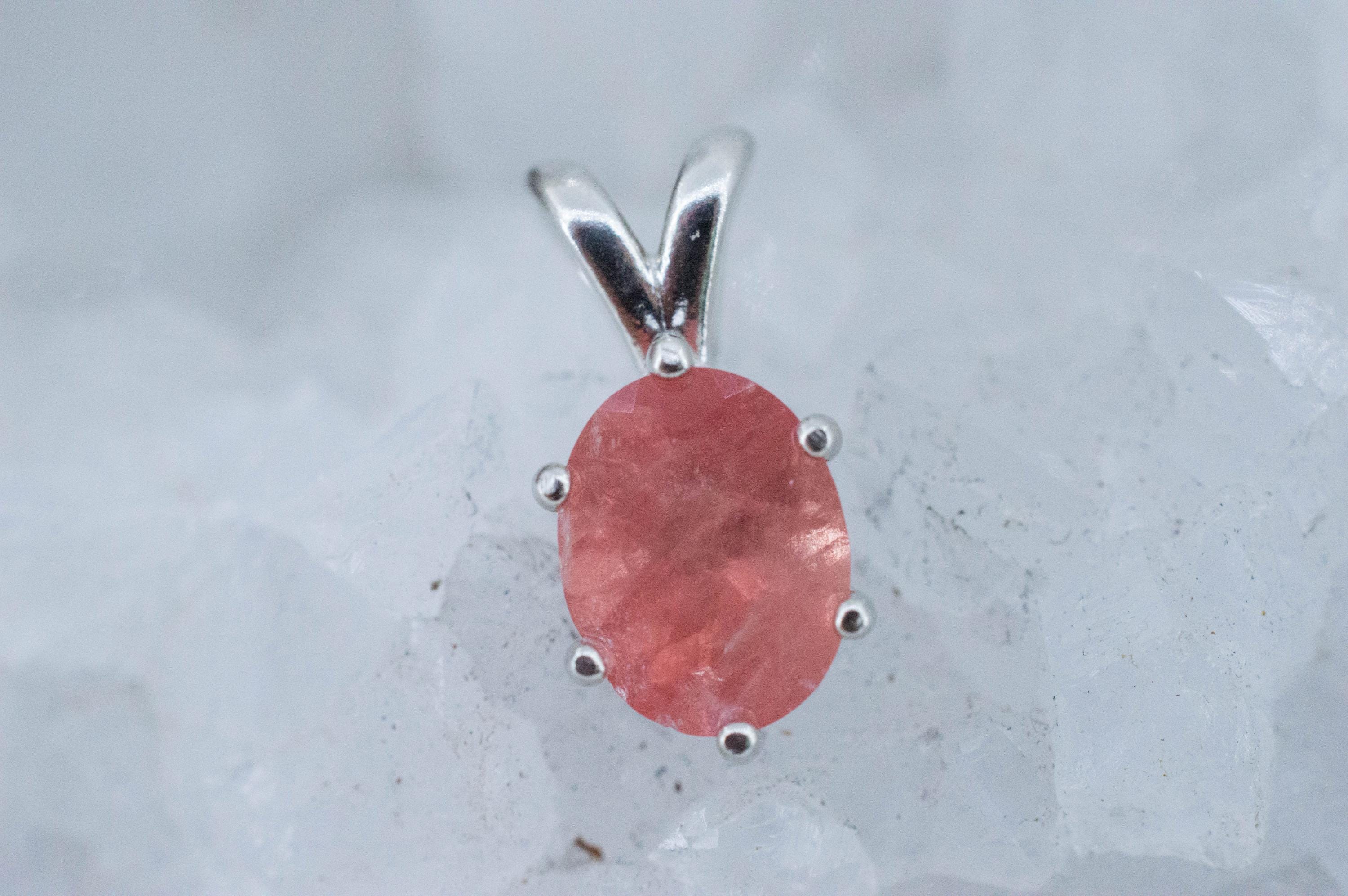 Rhodochrosite Pendant; Natural Untreated USA Sweet Home Rhodochrosite; 1.990cts - Mark Oliver Gems