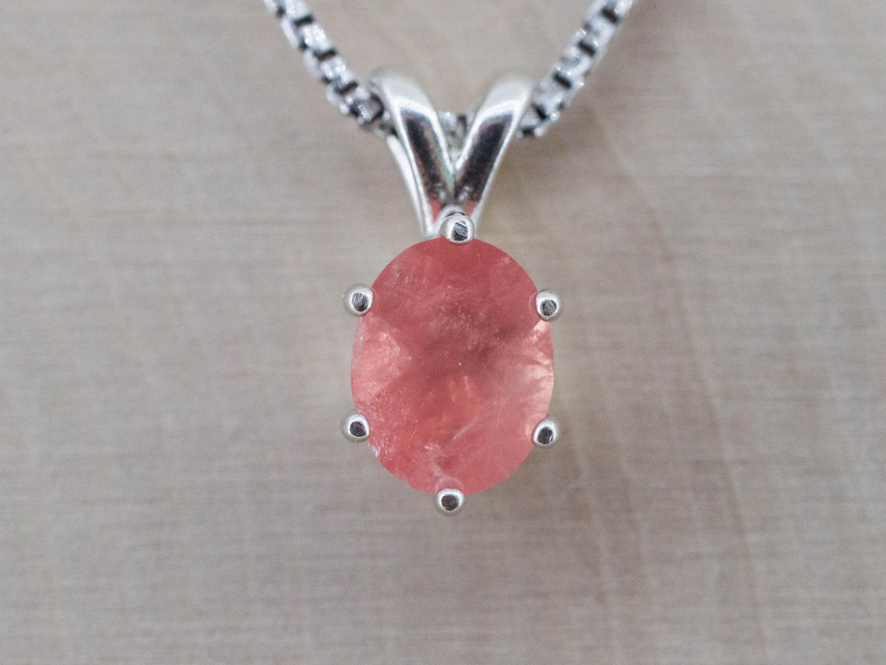 Rhodochrosite Pendant; Natural Untreated USA Sweet Home Rhodochrosite; 1.990cts - Mark Oliver Gems
