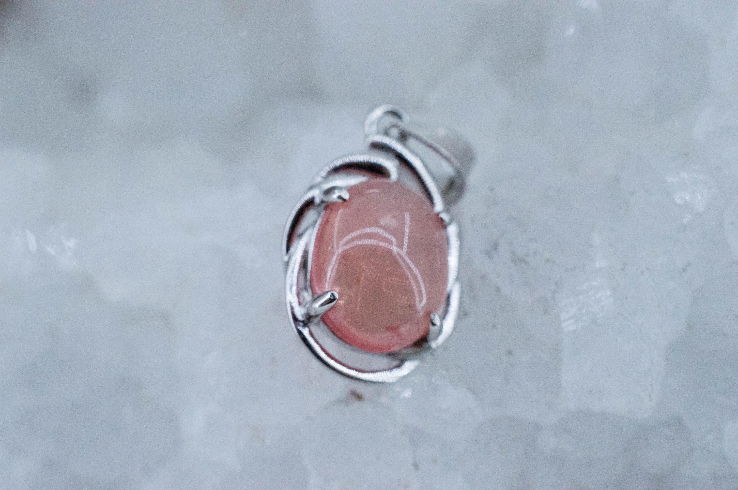 Rhodochrosite Pendant; Natural Untreated USA Sweet Home Rhodochrosite; 3.050cts - Mark Oliver Gems