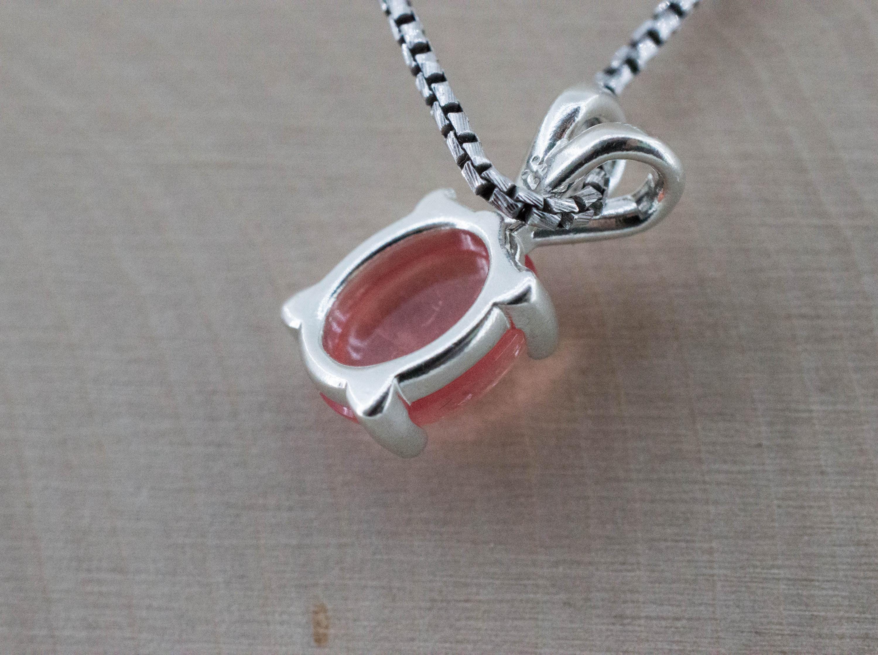 Rhodochrosite Pendant; Natural Untreated USA Sweet Home Rhodochrosite; 3.130cts - Mark Oliver Gems