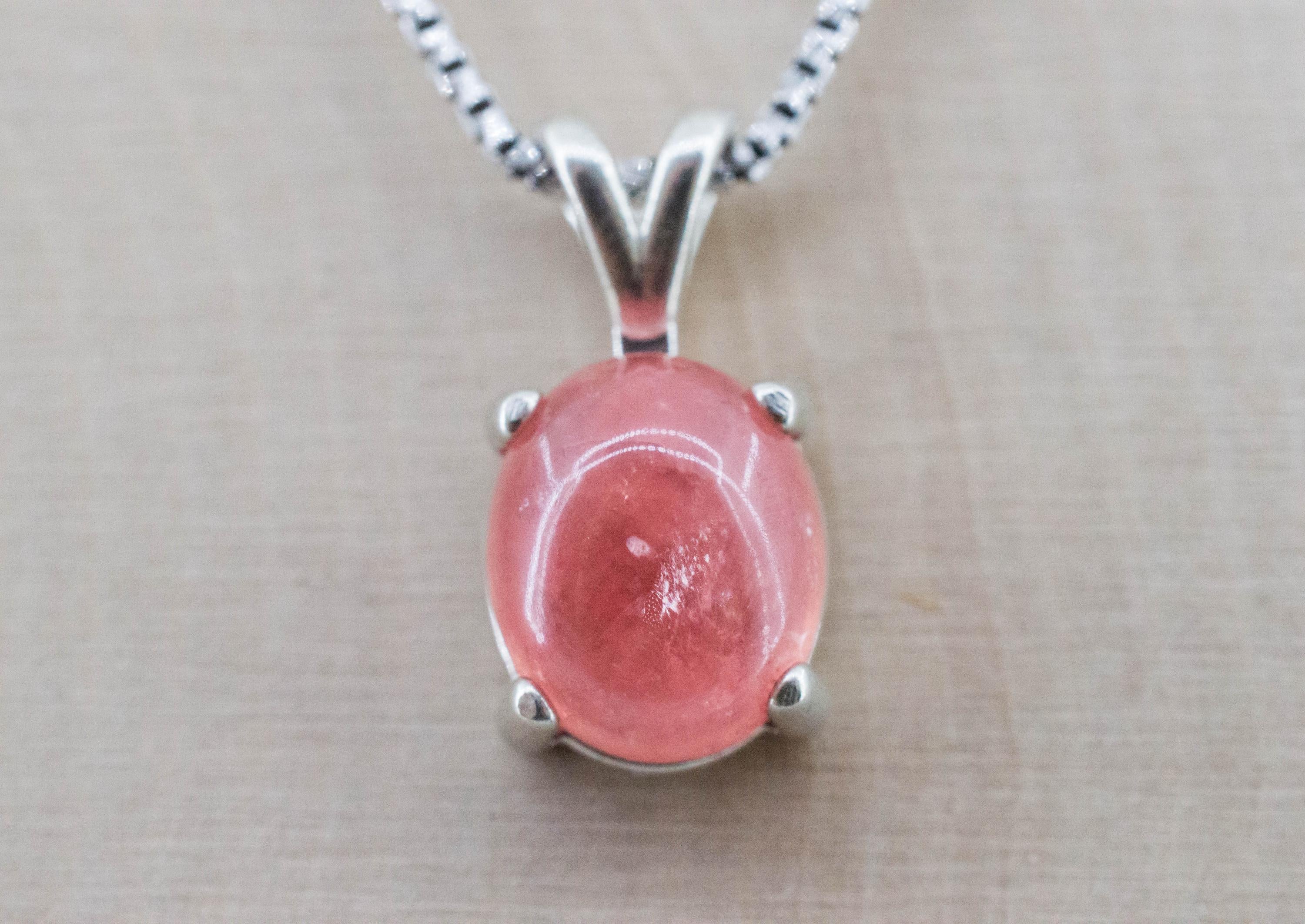 Rhodochrosite Pendant; Natural Untreated USA Sweet Home Rhodochrosite; 5.740cts - Mark Oliver Gems