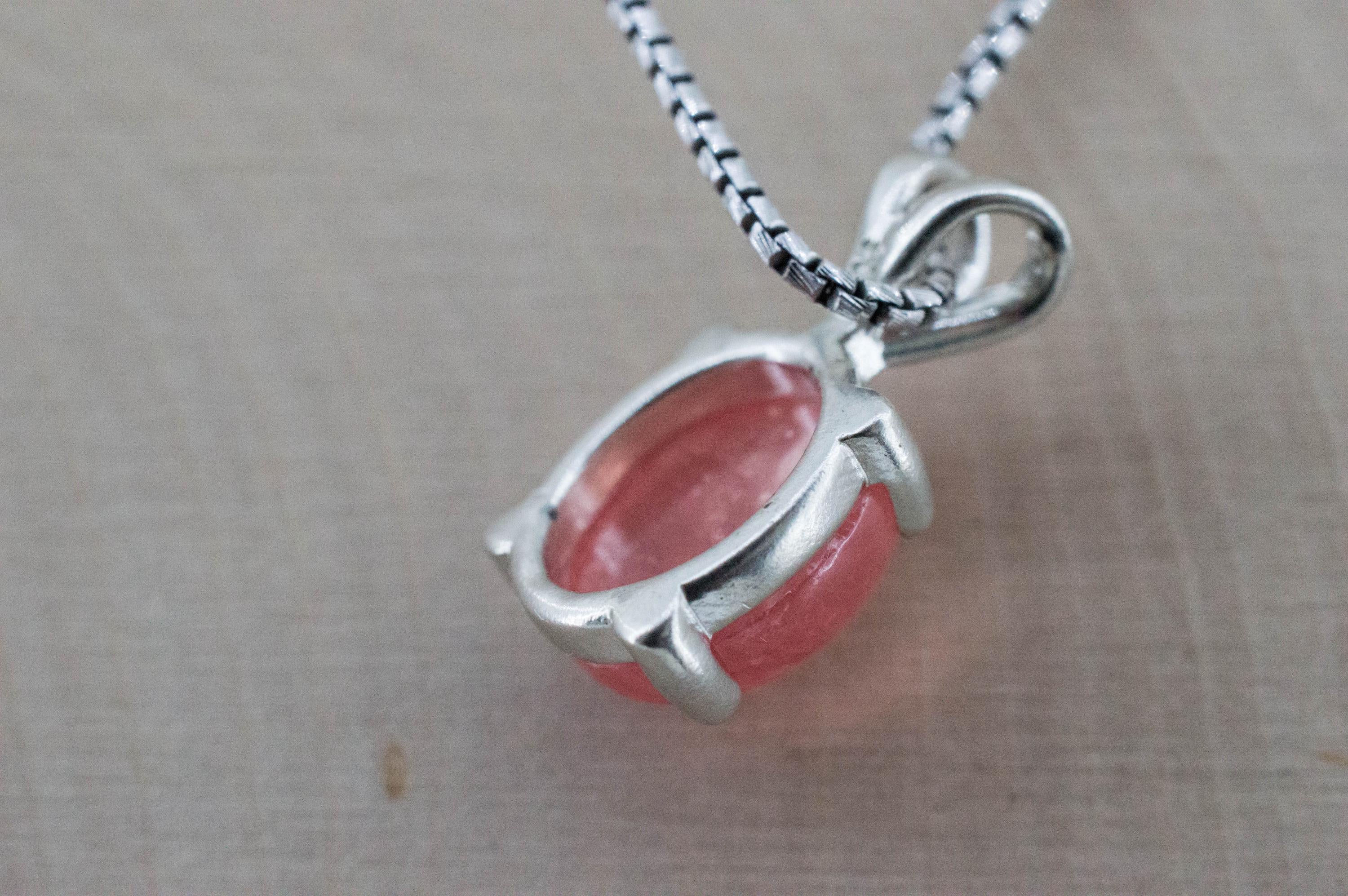 Rhodochrosite Pendant; Natural Untreated USA Sweet Home Rhodochrosite; 5.740cts - Mark Oliver Gems