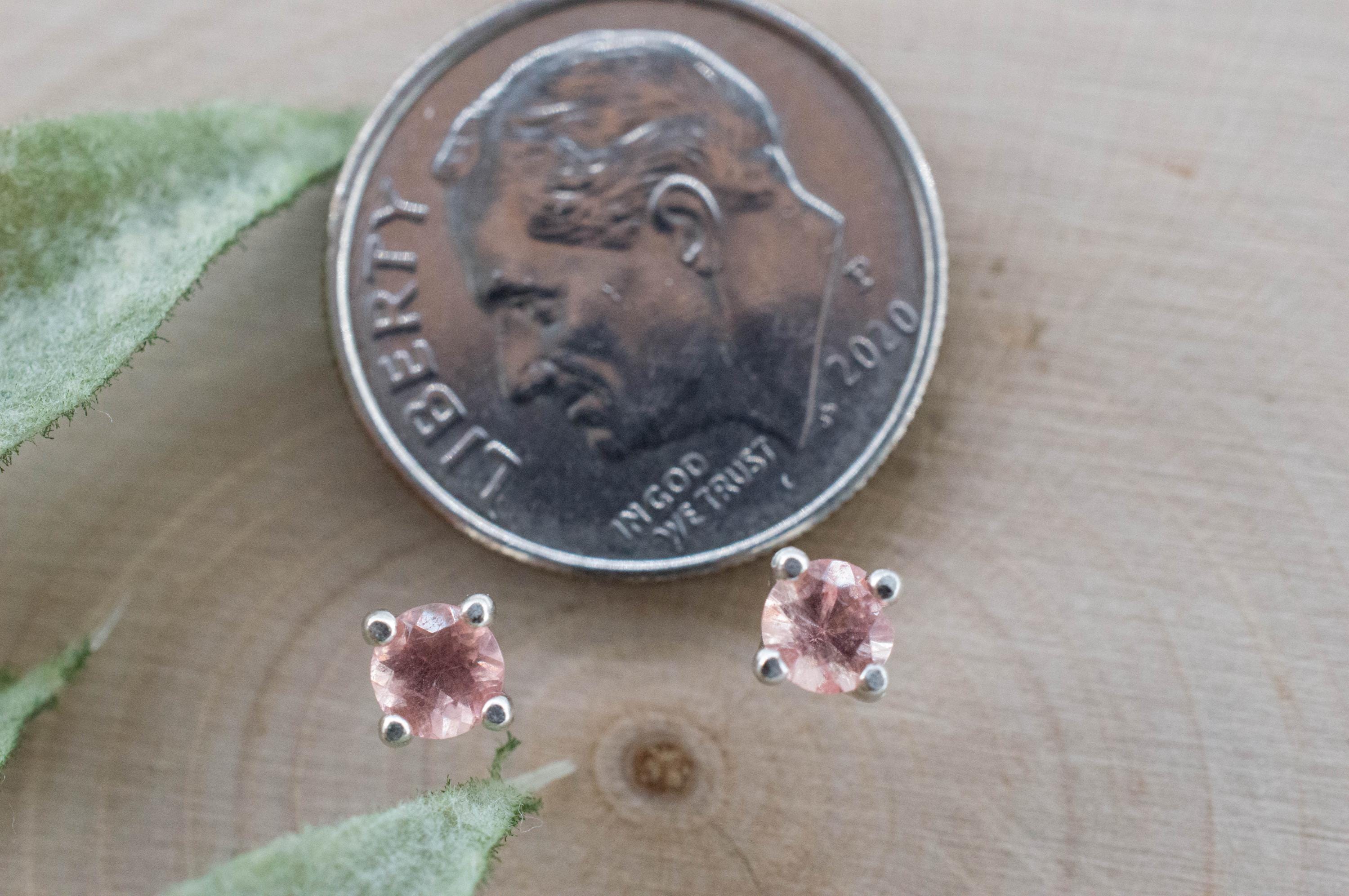 Rhodochrosite Earrings; Natural Untreated USA Sweet Home Rhodochrosite; 0.385cts - Mark Oliver Gems
