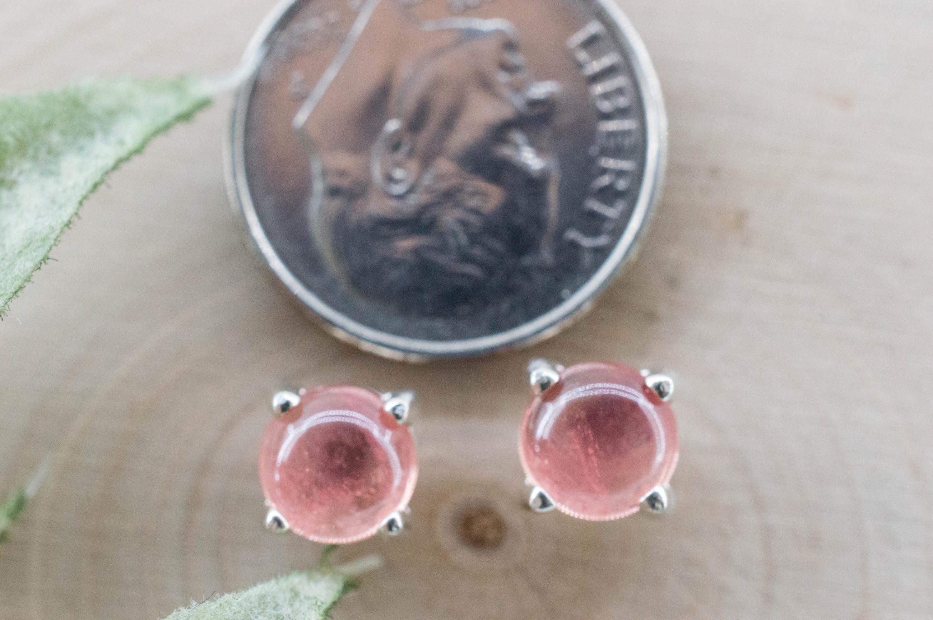 Rhodochrosite Earrings; Natural Untreated USA Sweet Home Rhodochrosite; 2.190cts - Mark Oliver Gems