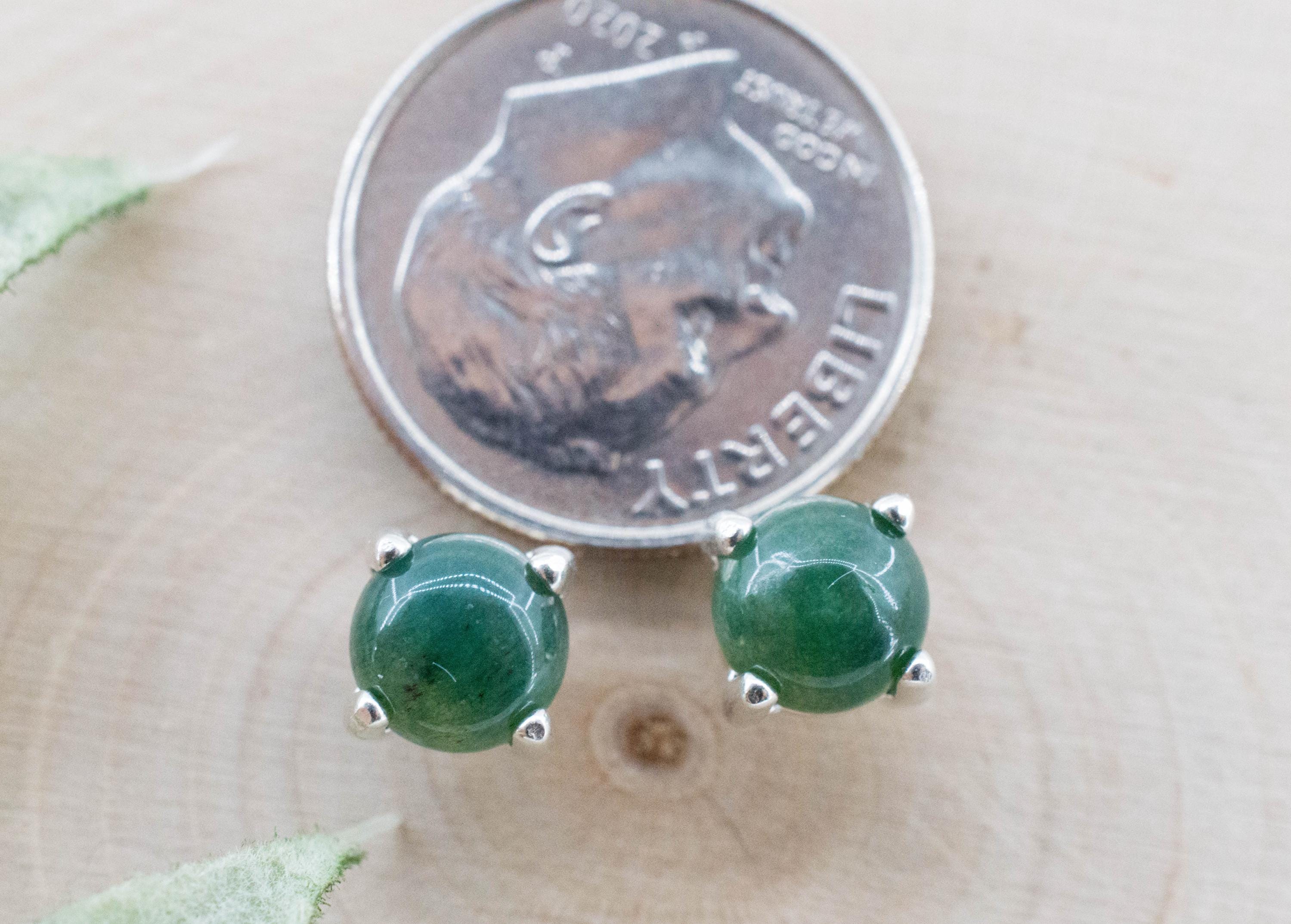 Moss Agate Earrings, Natural Untreated India Agate; 1.715cts - Mark Oliver Gems