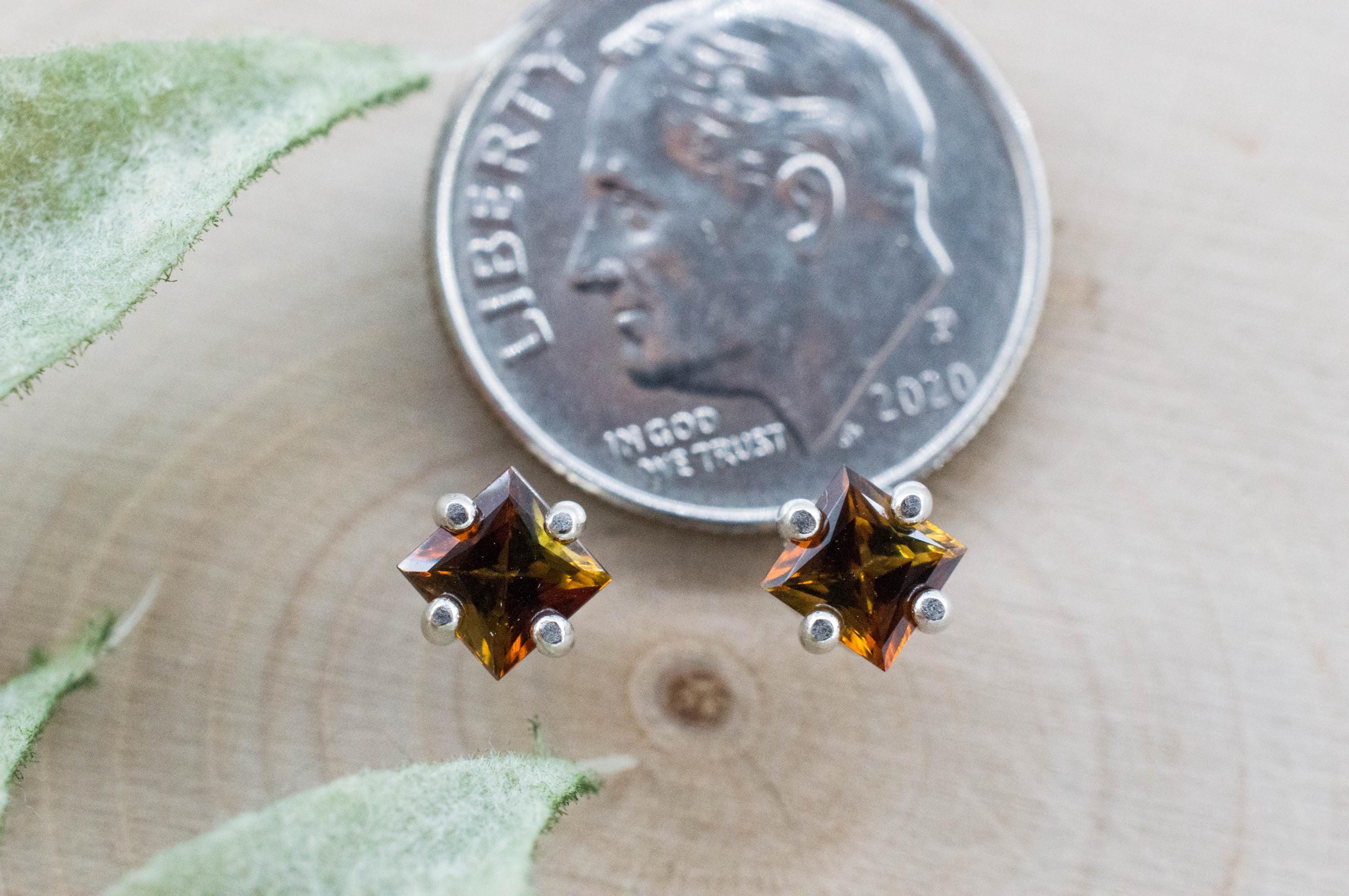 Sunset Tourmaline Earrings; Natural Untreated Tanzania Tourmaline; 0.675cts - Mark Oliver Gems